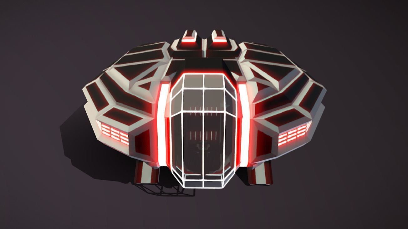 LT-430 Landing transport Low-poly 3D model_5