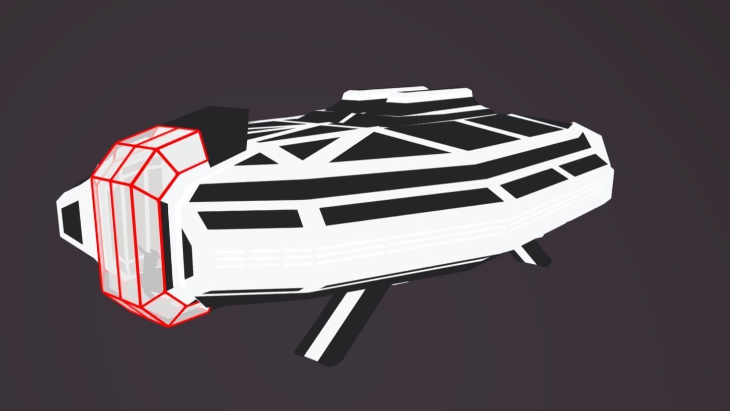 LT-430 Landing transport Low-poly 3D model_1