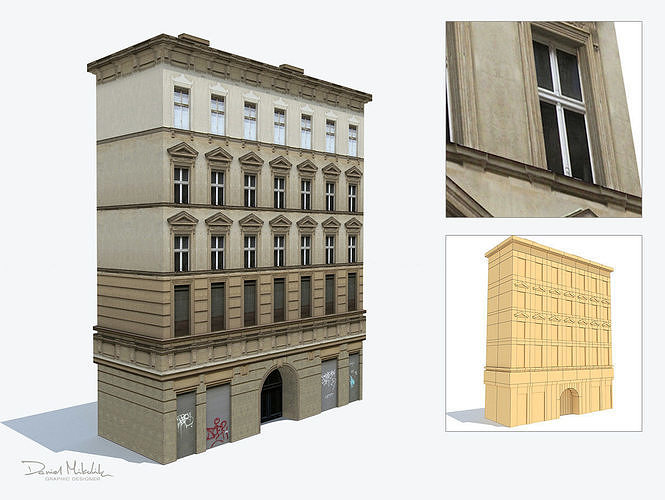 Apartment House 205 Low-poly 3D model