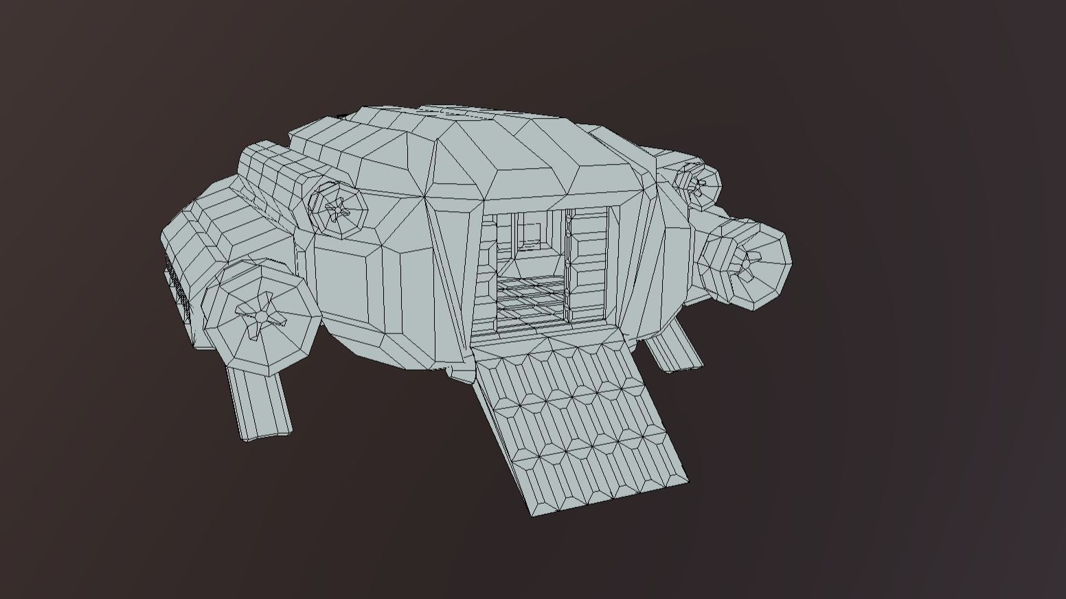 LT-450 Landing Transport Low-poly 3D model_10