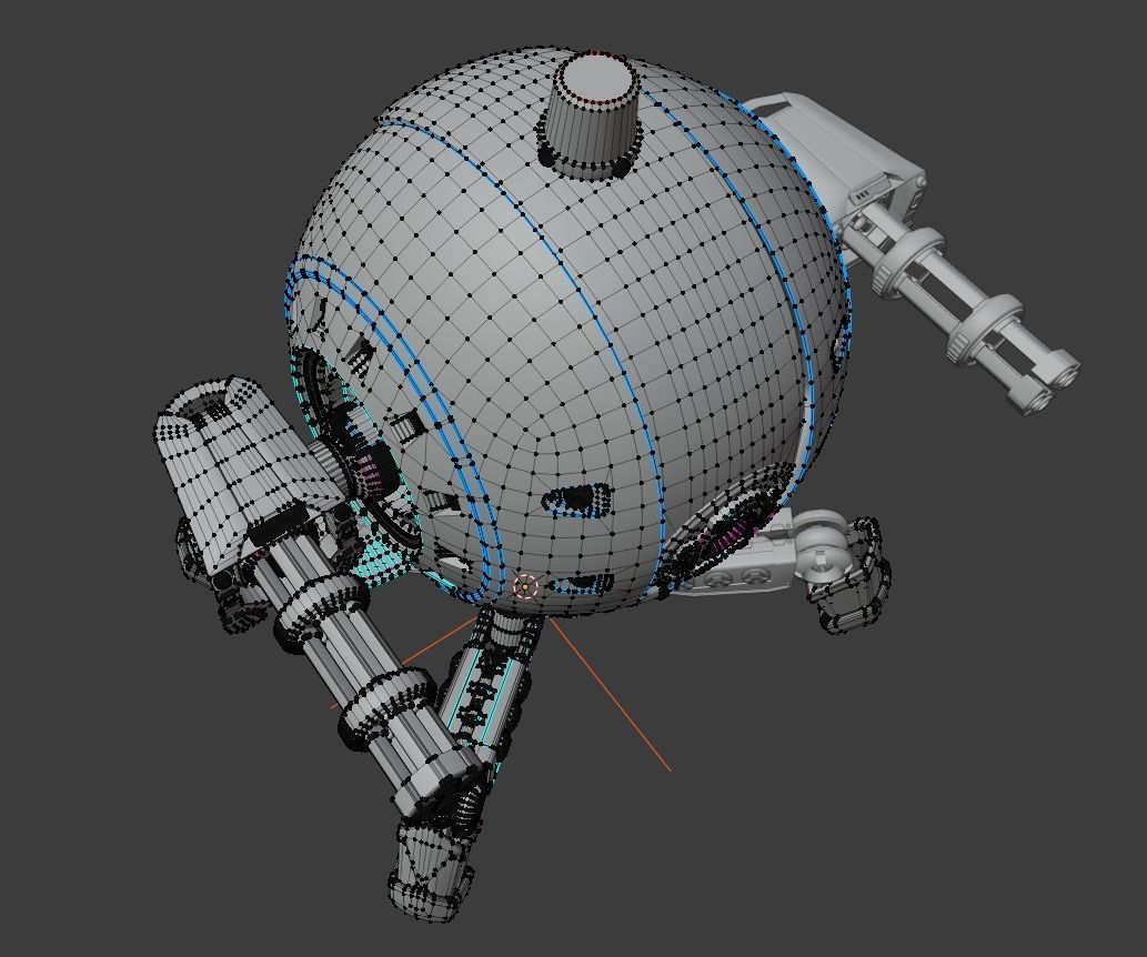 Protector Robot Walk 3D Sci-fi more BONUS 3D model_36