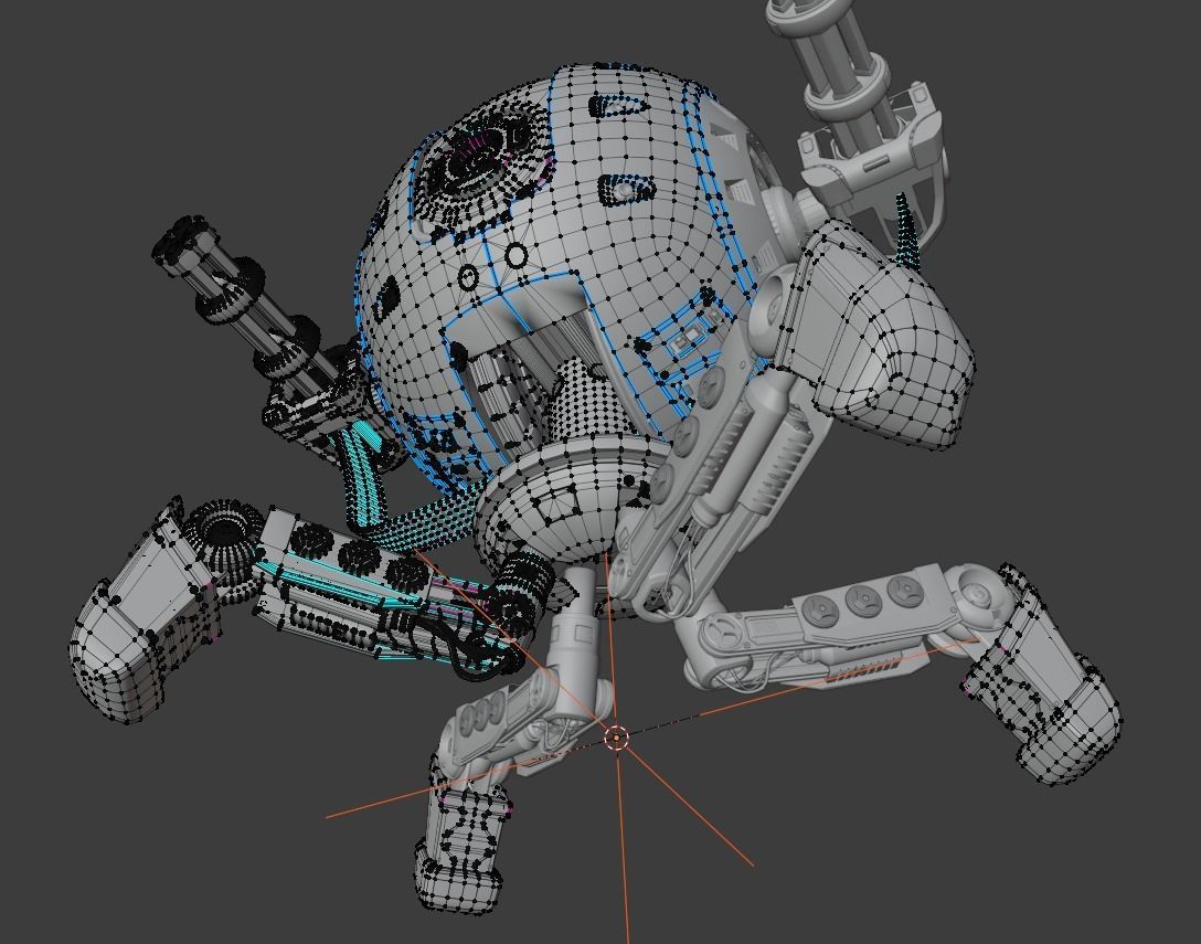 Protector Robot Walk 3D Sci-fi more BONUS 3D model_38