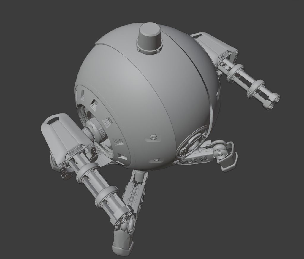 Protector Robot Walk 3D Sci-fi more BONUS 3D model_33