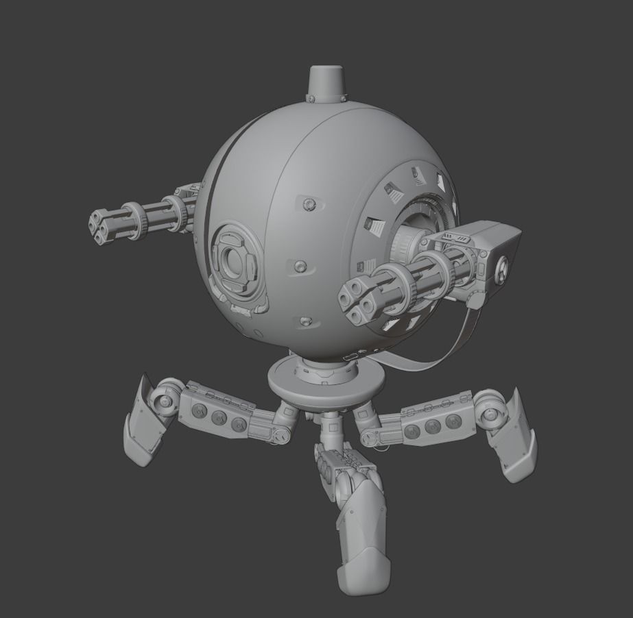 Protector Robot Walk 3D Sci-fi more BONUS 3D model_32