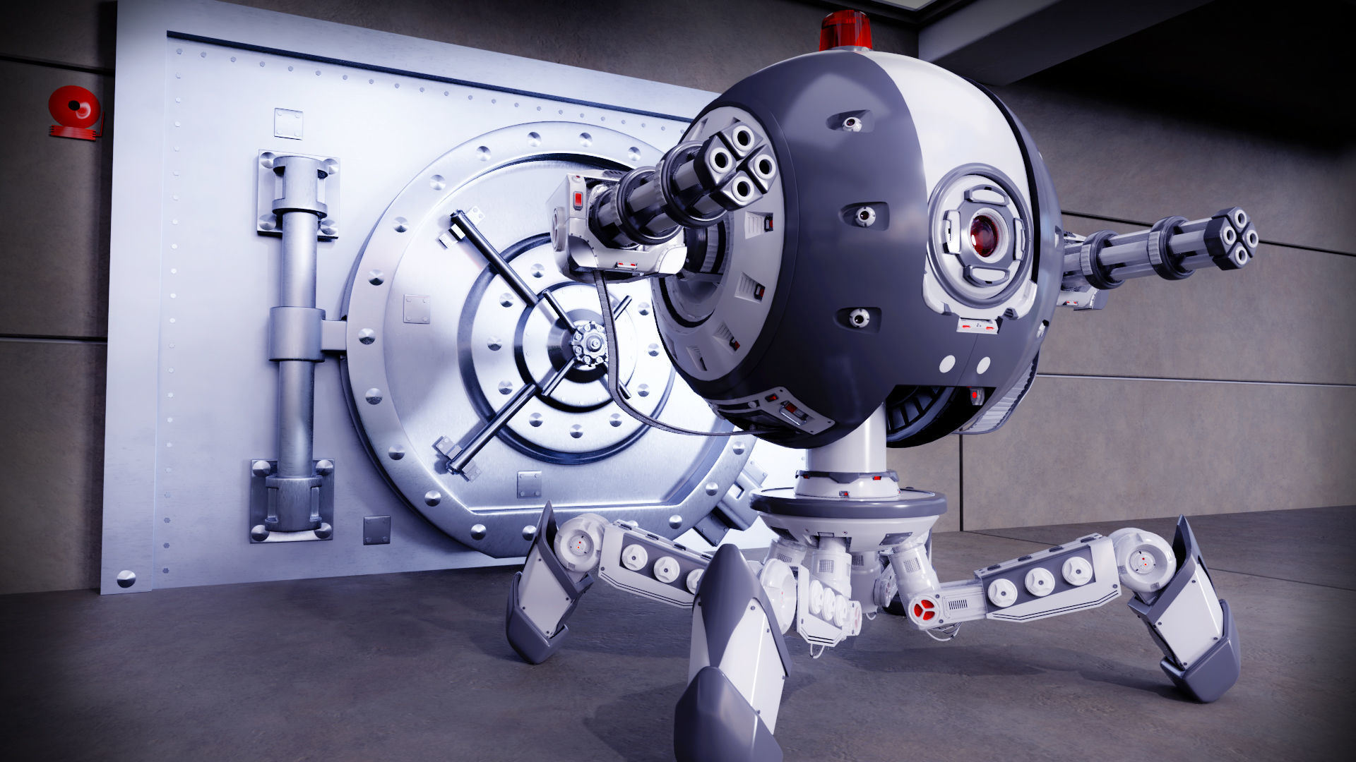 Protector Robot Walk 3D Sci-fi more BONUS 3D model_18