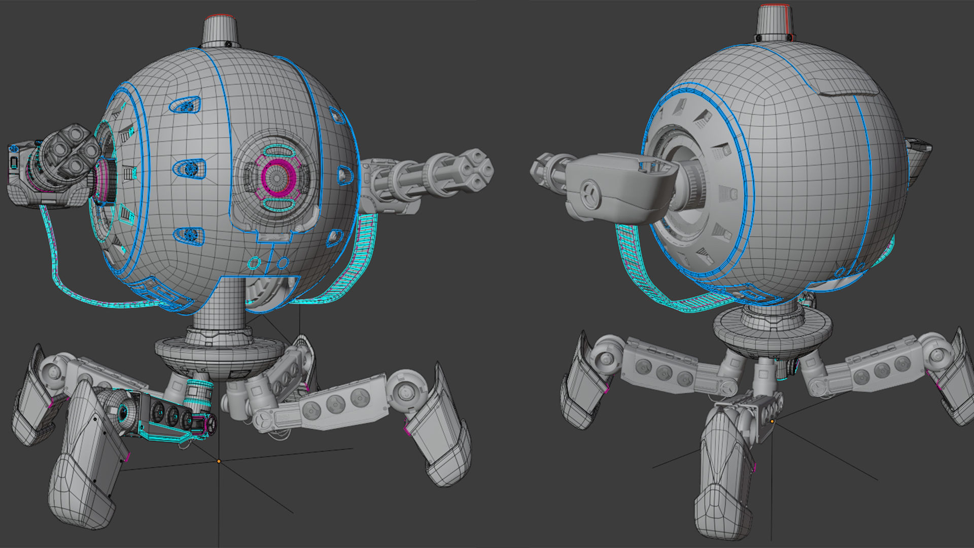 Protector Robot Walk 3D Sci-fi more BONUS 3D model_16