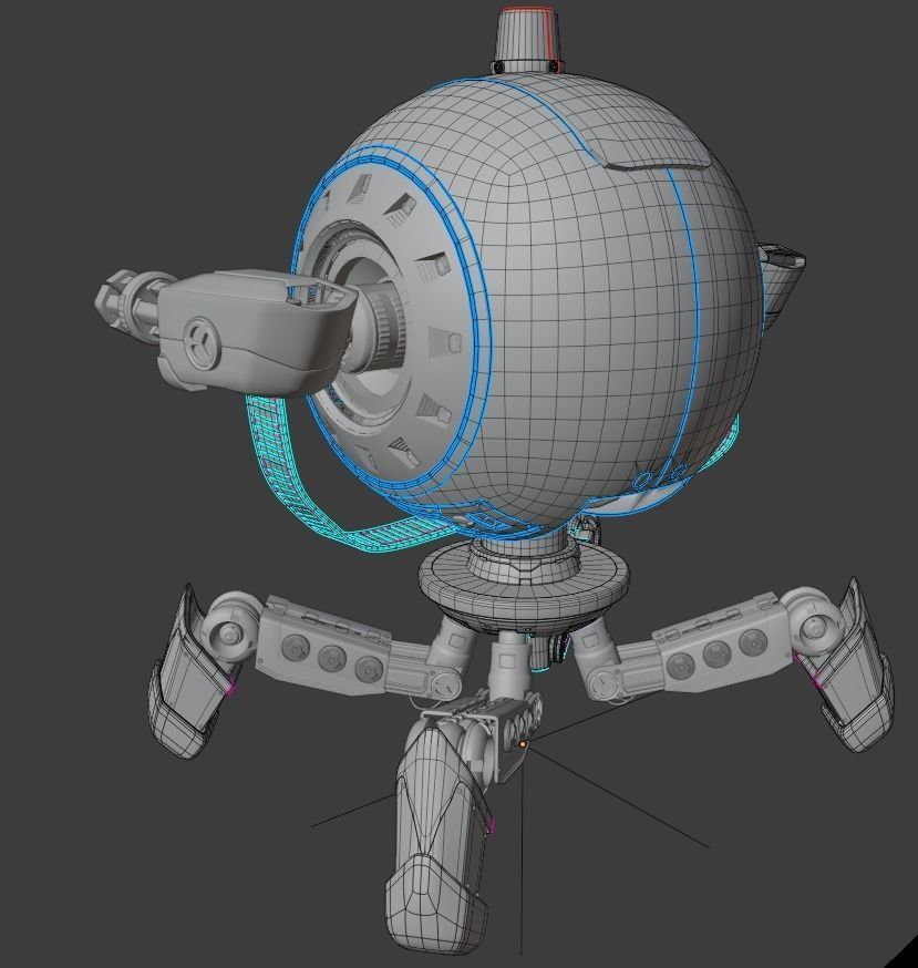 Protector Robot Walk 3D Sci-fi more BONUS 3D model_35