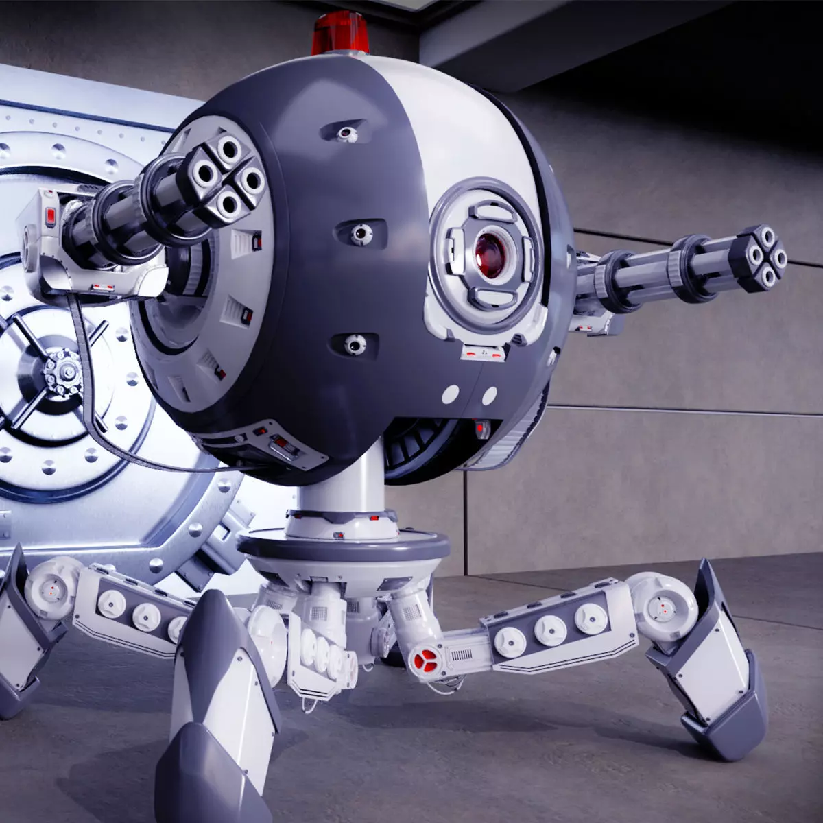 Protector Robot Walk 3D Sci-fi more BONUS 3D model_0