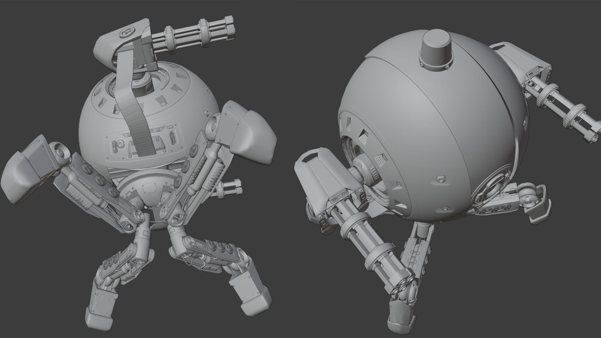 Protector Robot Walk 3D Sci-fi more BONUS 3D model_15