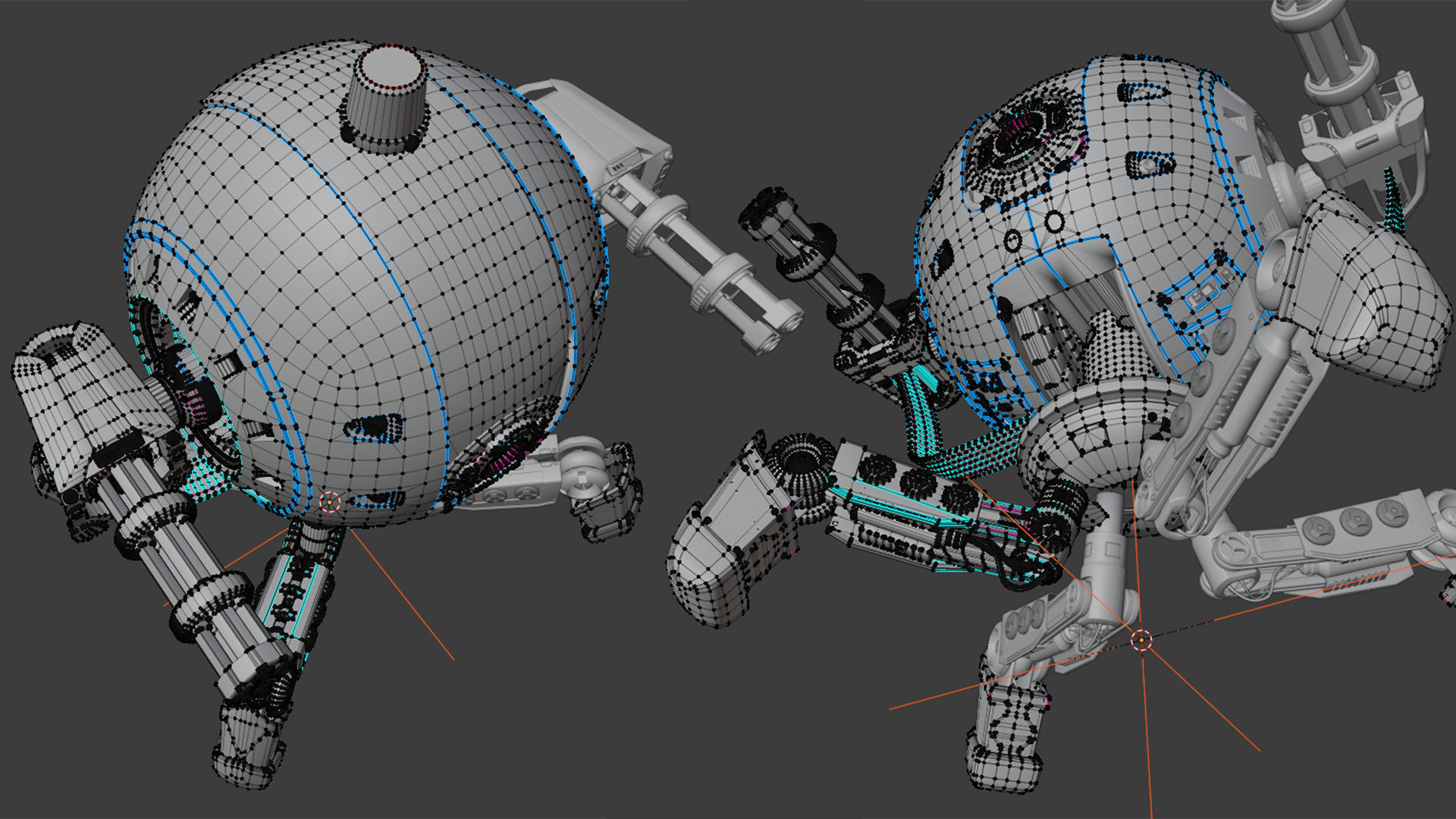 Protector Robot Walk 3D Sci-fi more BONUS 3D model_17