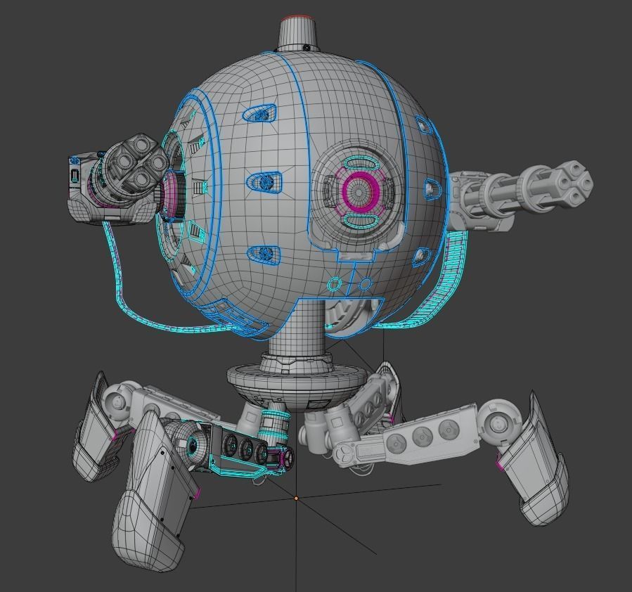 Protector Robot Walk 3D Sci-fi more BONUS 3D model_37