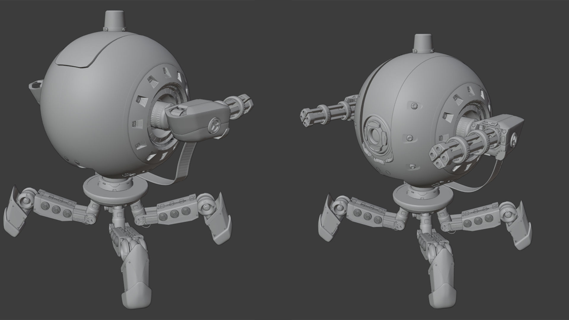 Protector Robot Walk 3D Sci-fi more BONUS 3D model_14