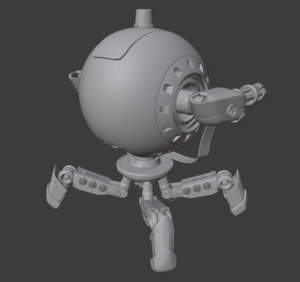 Protector Robot Walk 3D Sci-fi more BONUS 3D model_31