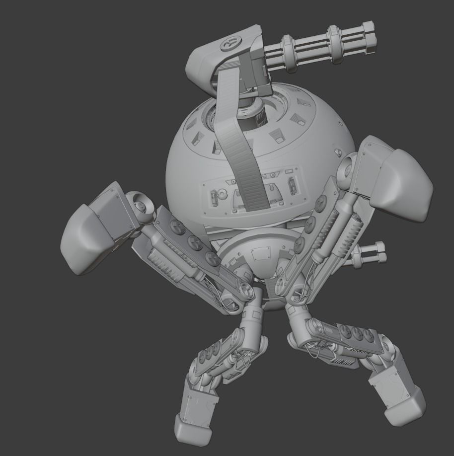 Protector Robot Walk 3D Sci-fi more BONUS 3D model_34