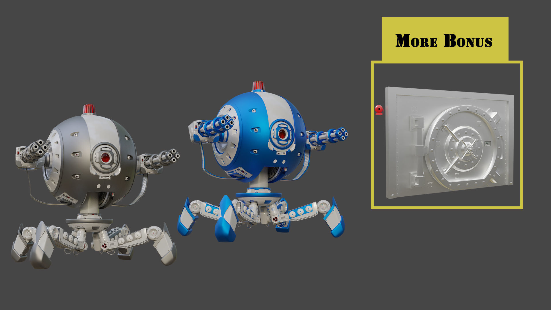 Protector Robot Walk 3D Sci-fi more BONUS 3D model_2
