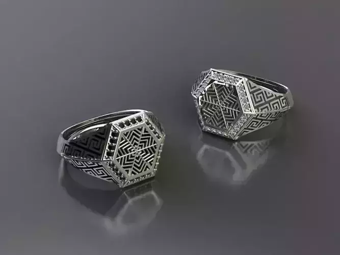menring two silver rings