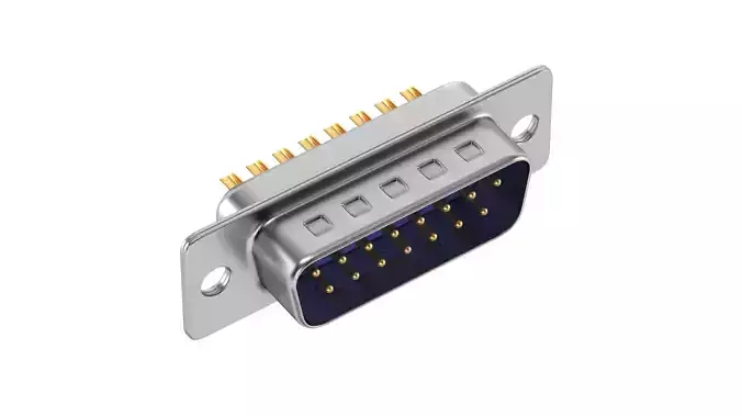 DE-9 Male 3D model