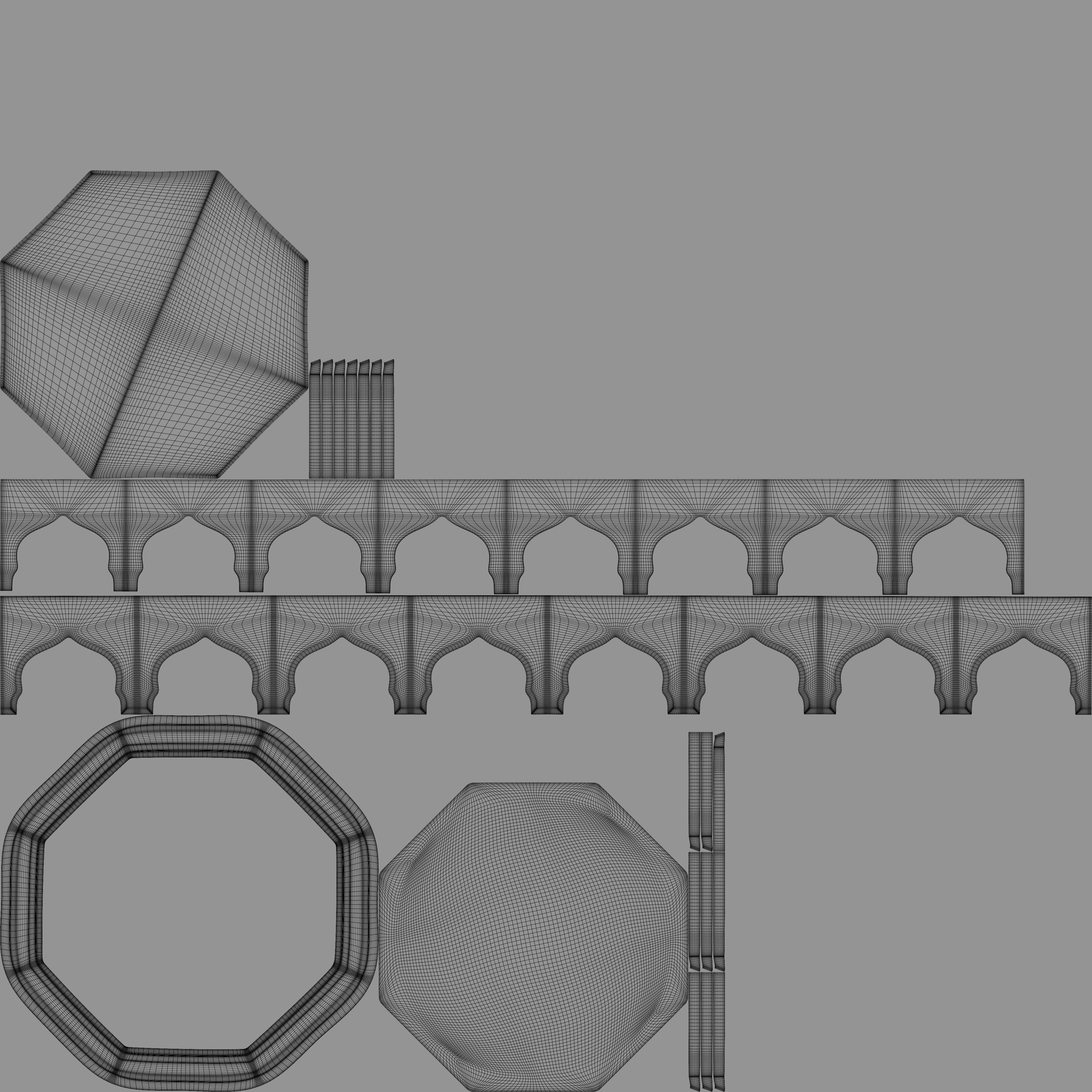  Arabic octagonal table  3D model_10