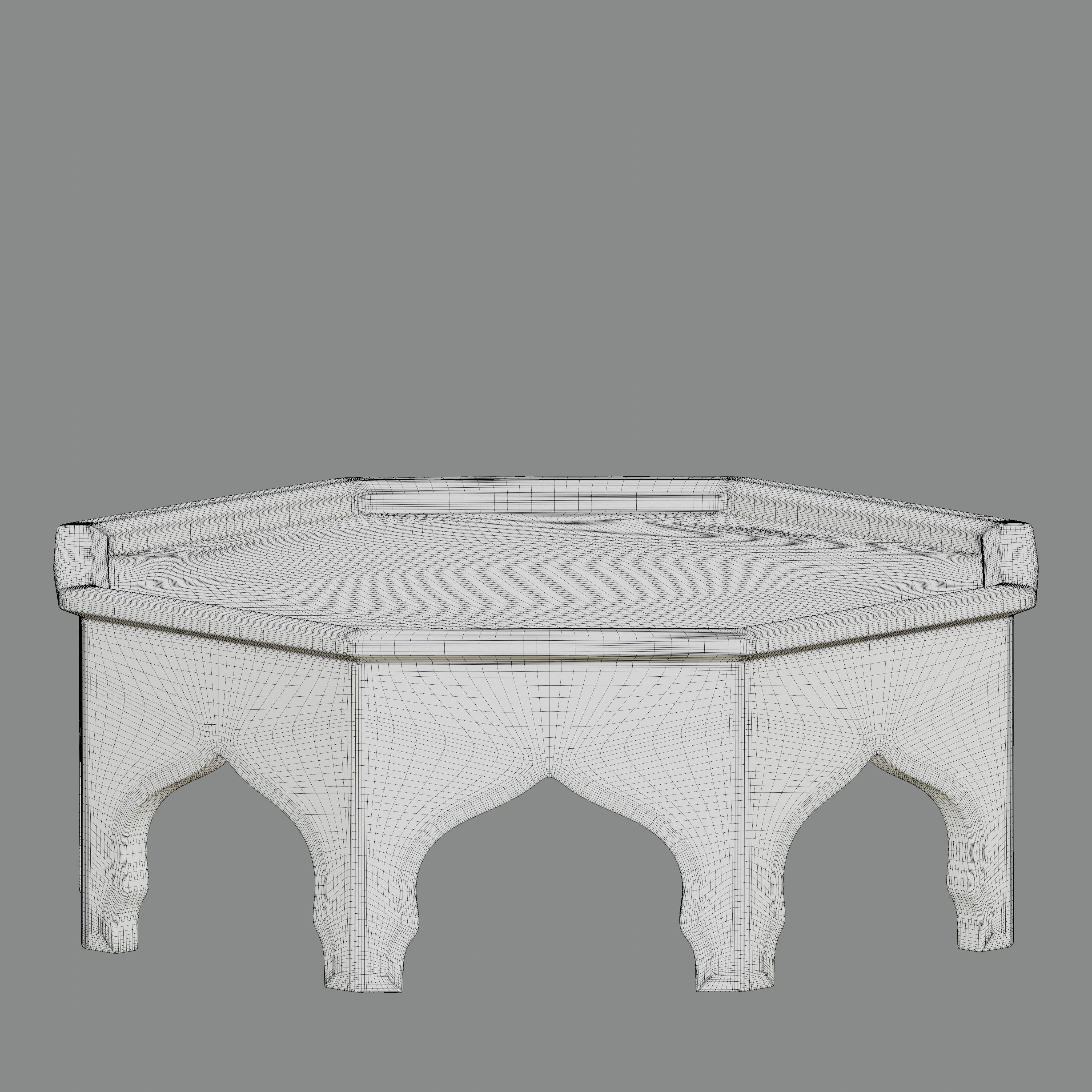  Arabic octagonal table  3D model_4
