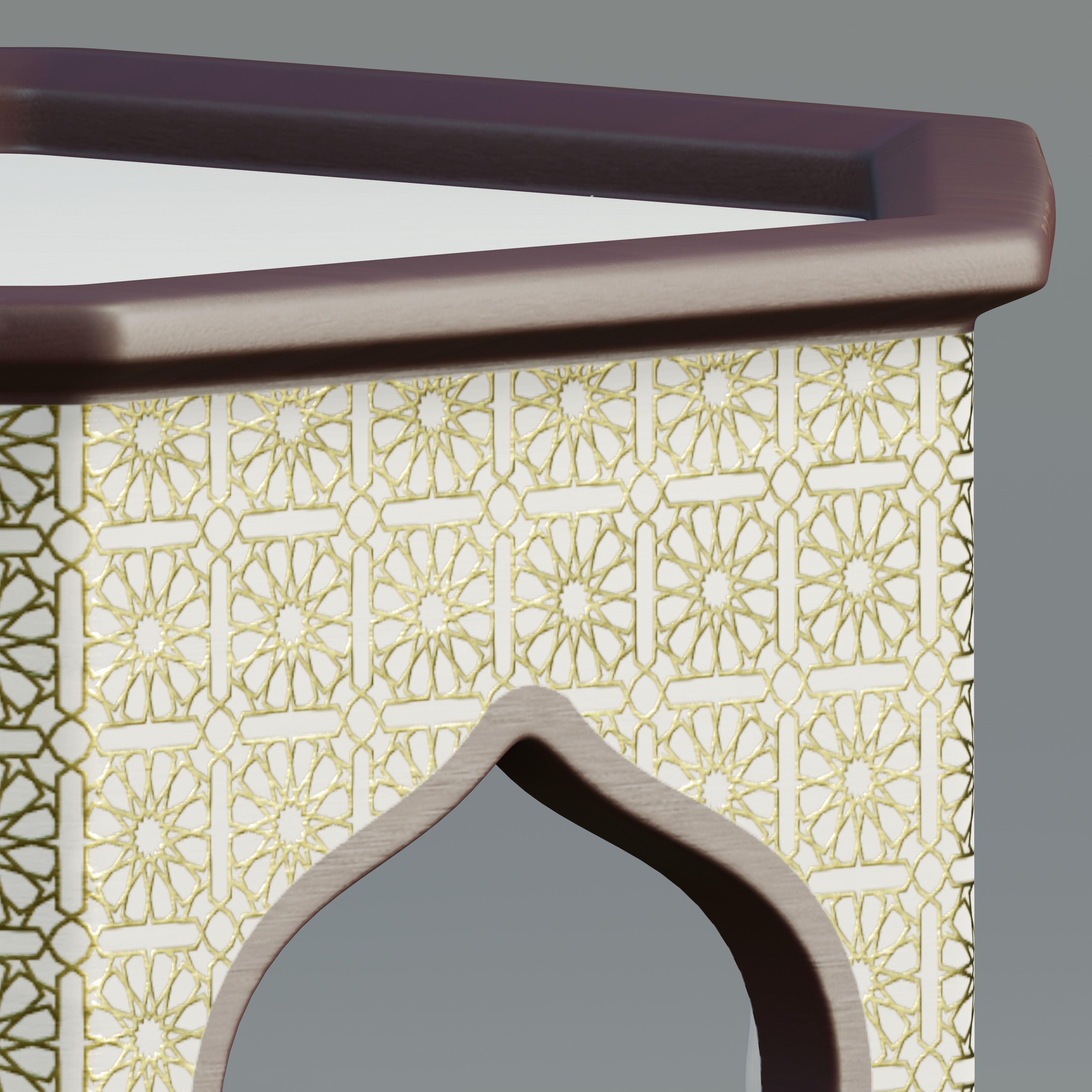  Arabic octagonal table  3D model_2