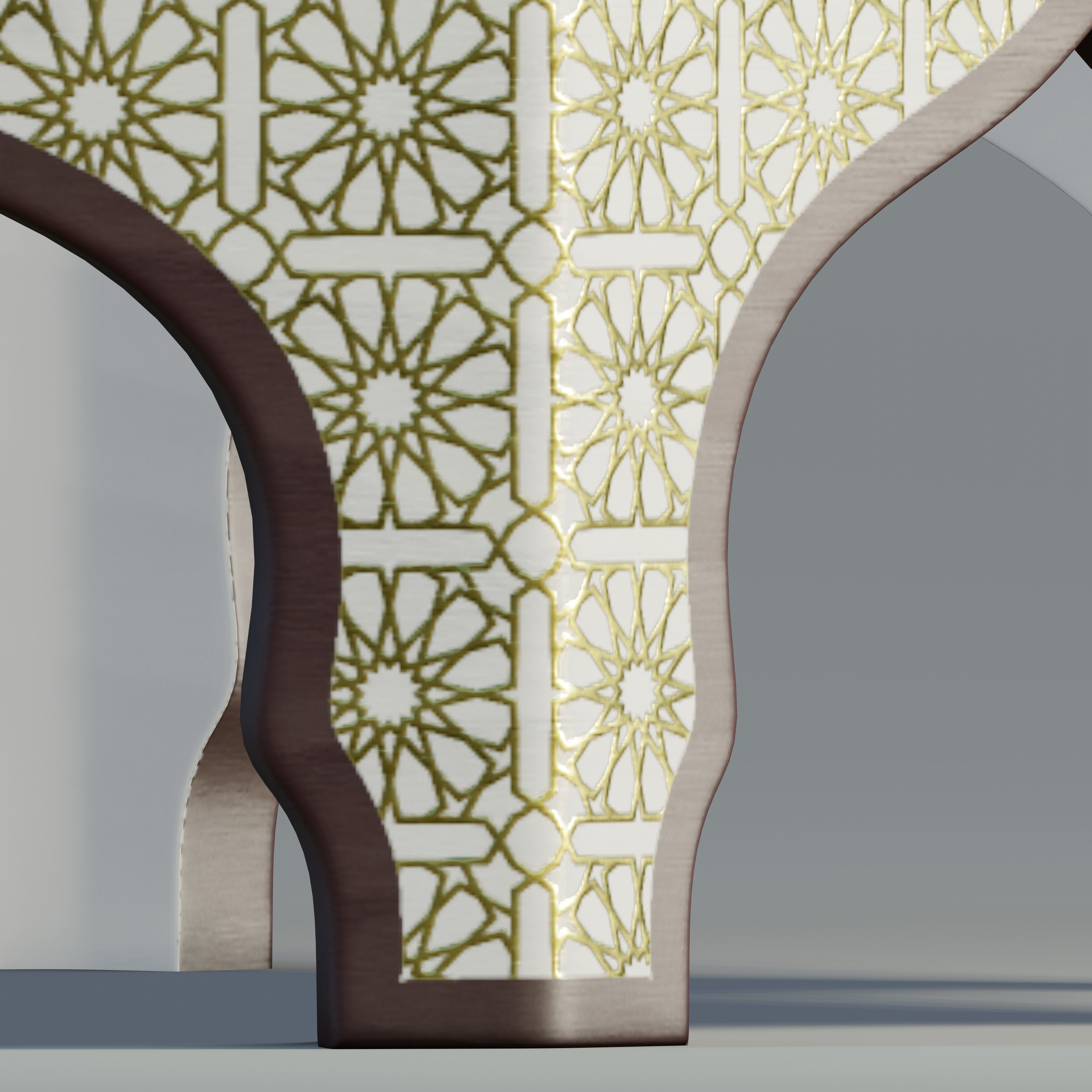  Arabic octagonal table  3D model_3