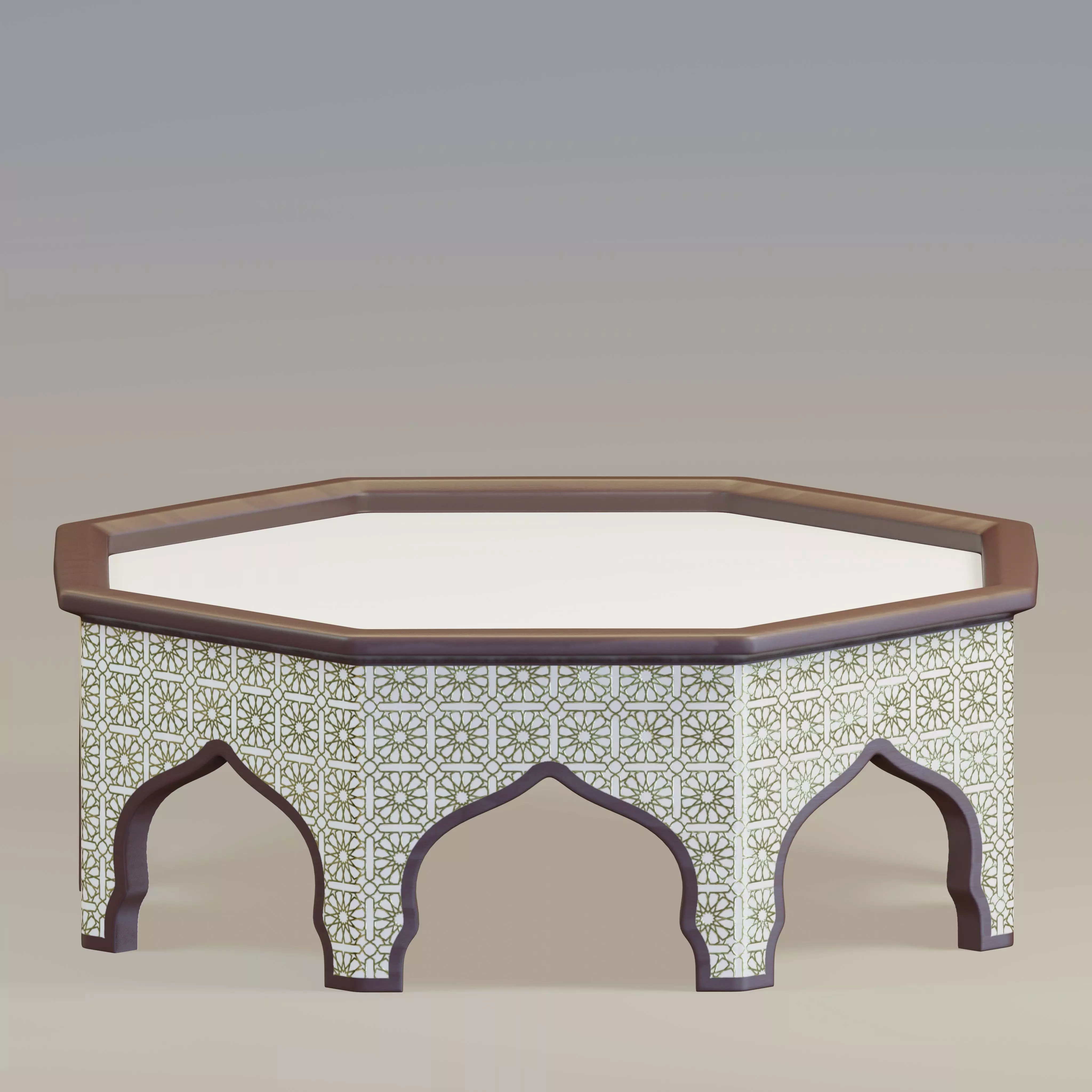  Arabic octagonal table  3D model_0