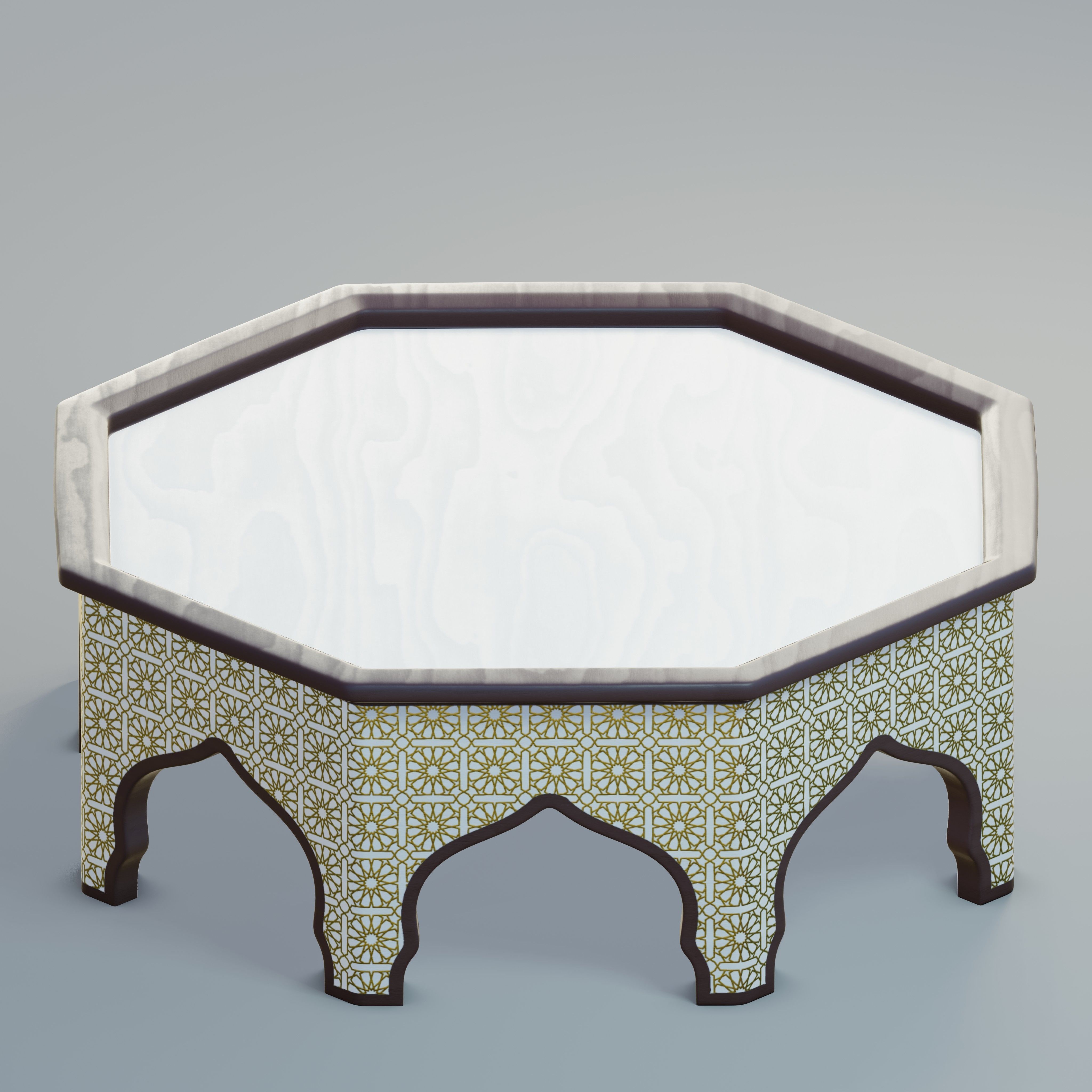  Arabic octagonal table  3D model_1