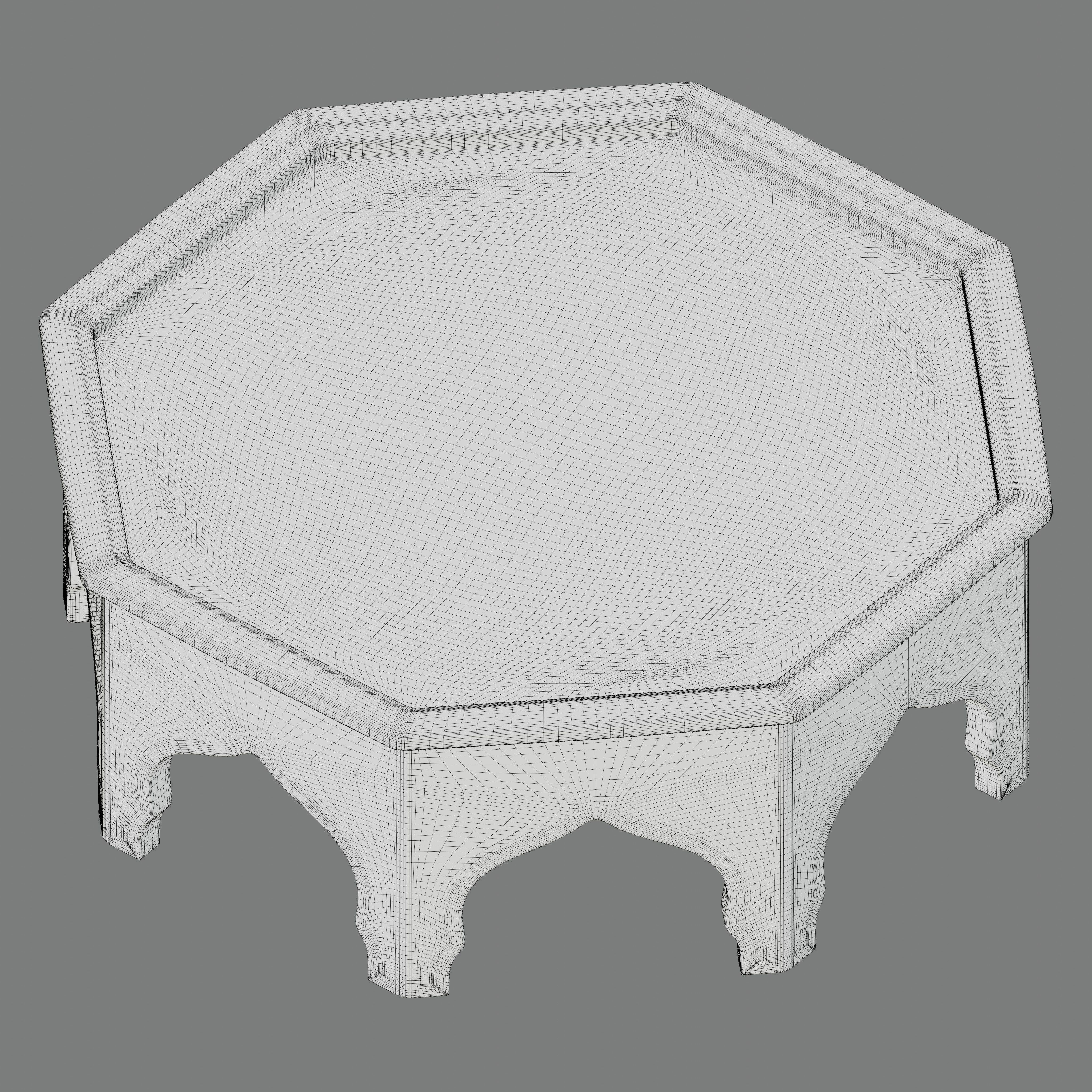  Arabic octagonal table  3D model_5