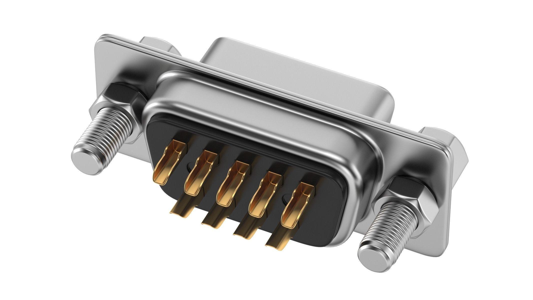  DE-9 Female 3D model_1