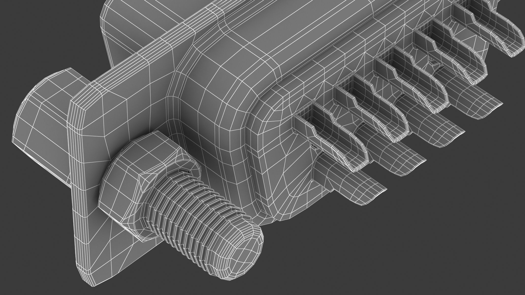  DE-9 Female 3D model_7