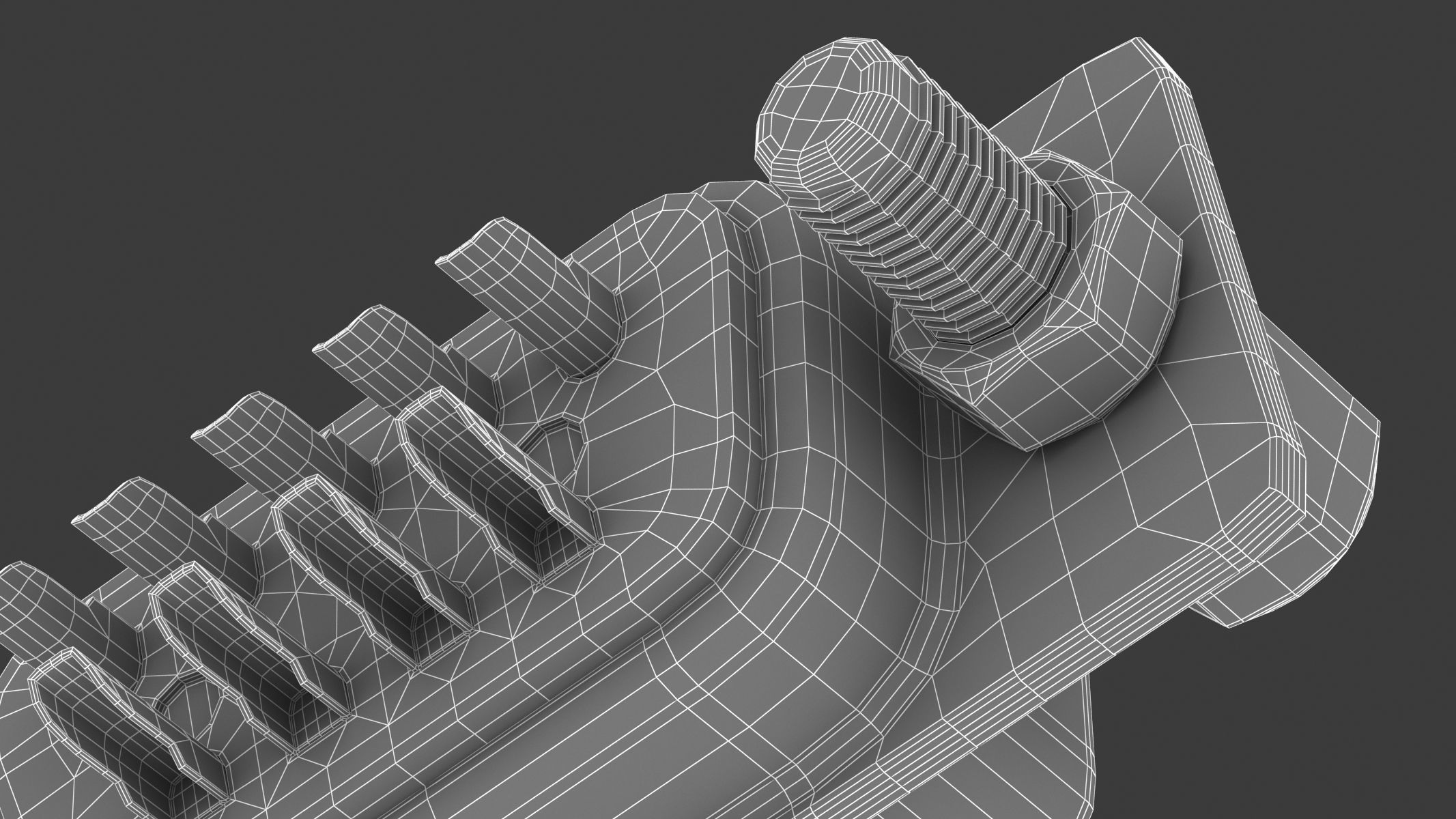  DE-9 Female 3D model_9