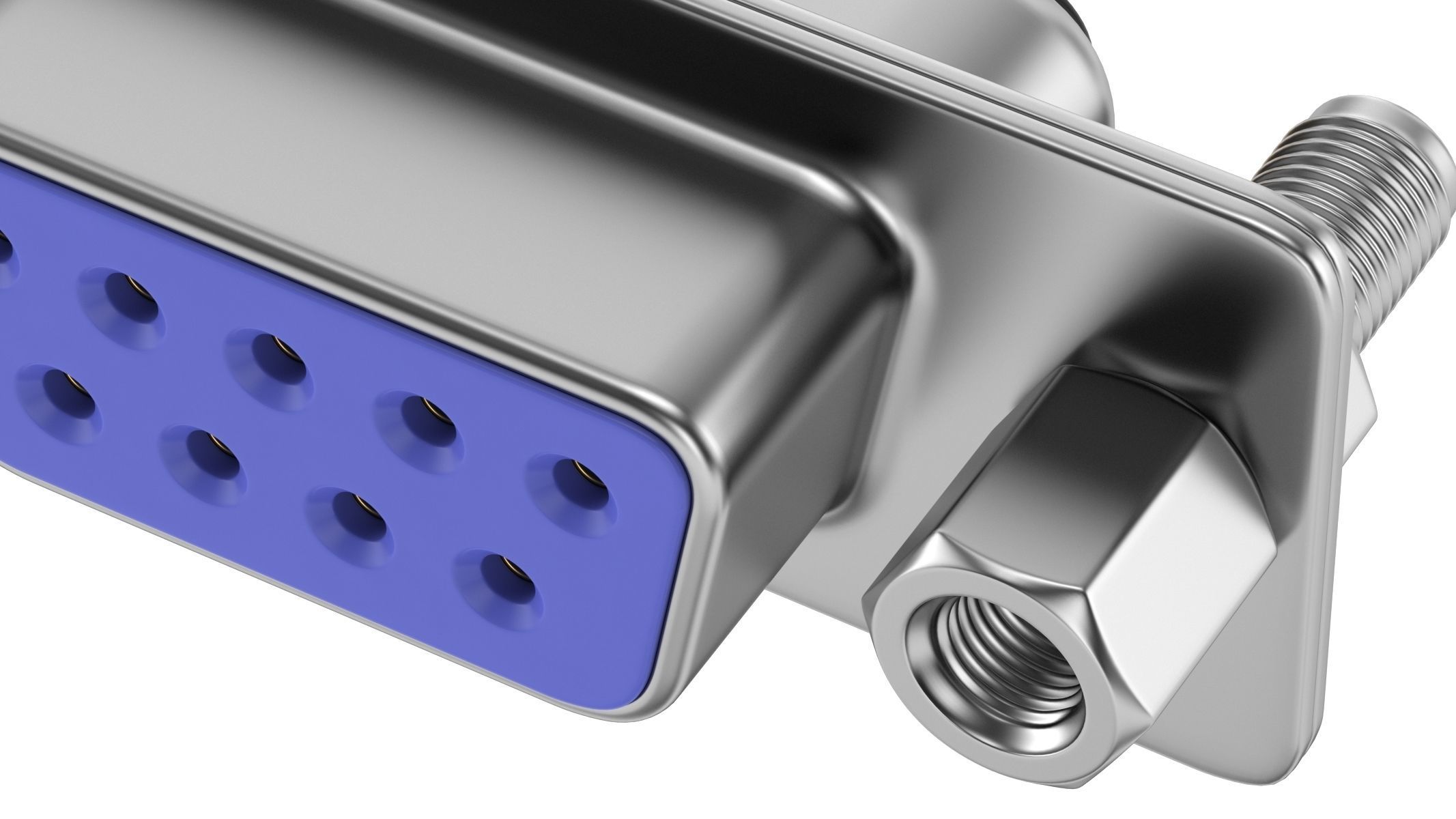  DE-9 Female 3D model_3