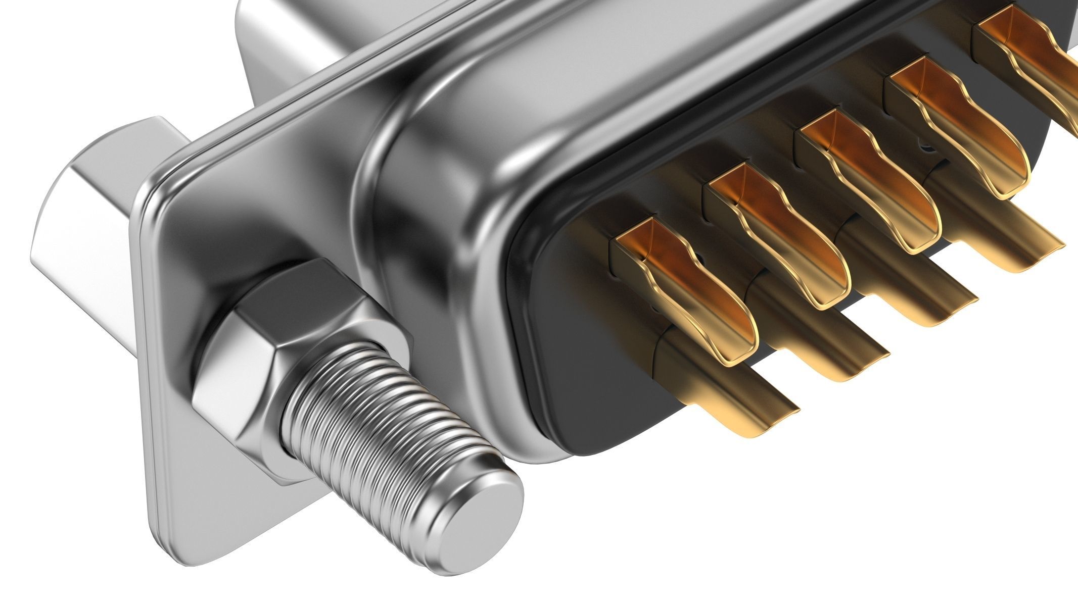  DE-9 Female 3D model_2