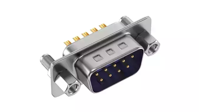 DE-9 Male 3D model