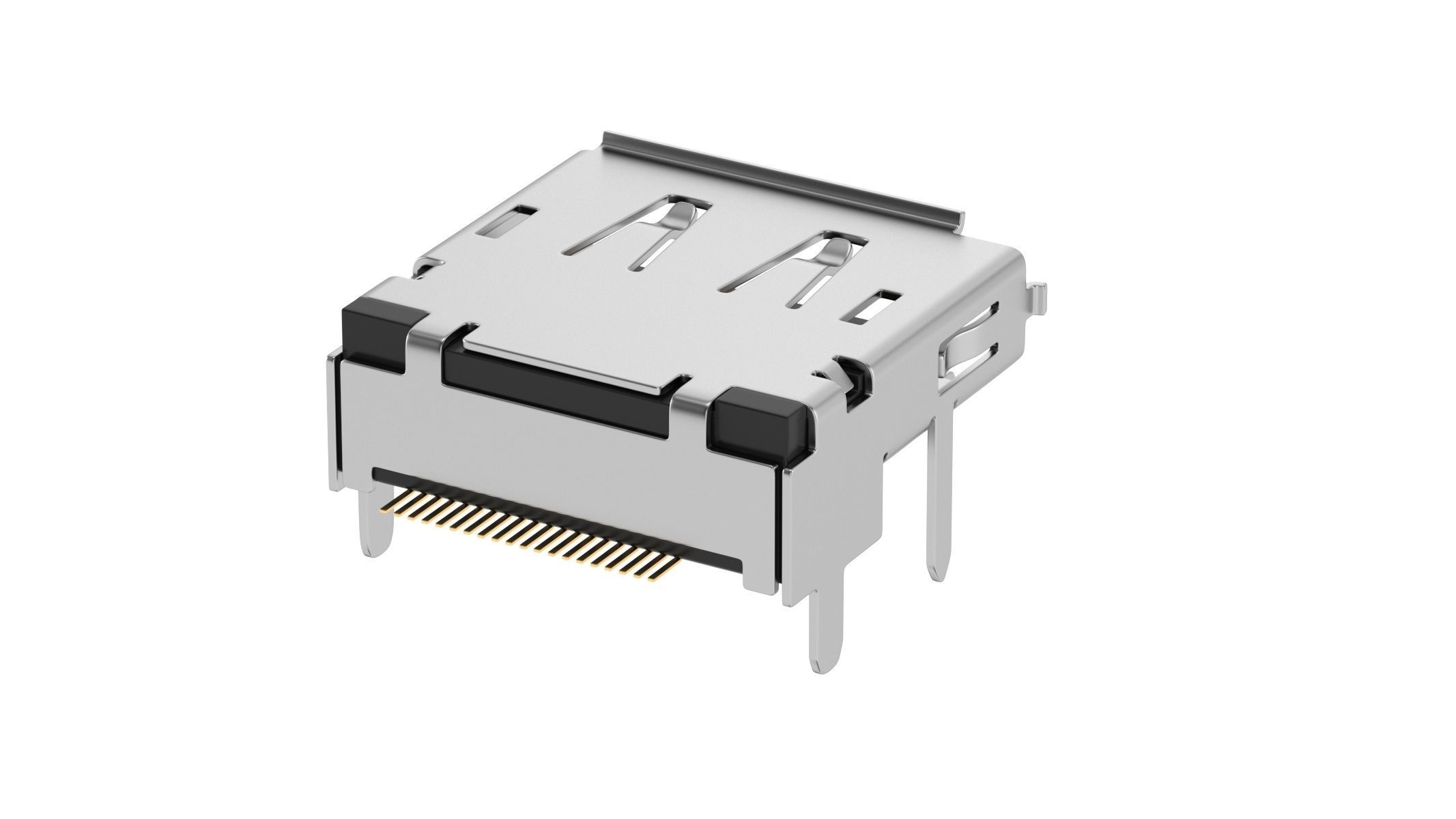 Displayport Female 3D model_1