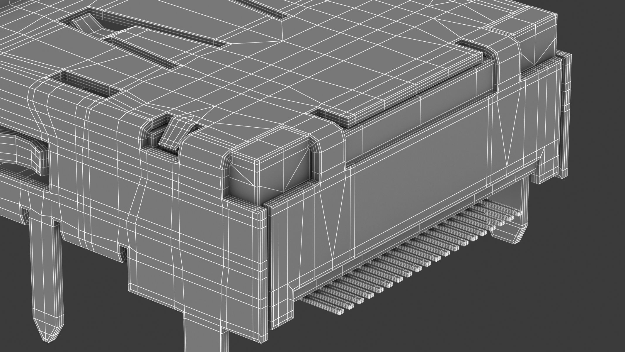 Displayport Female 3D model_7