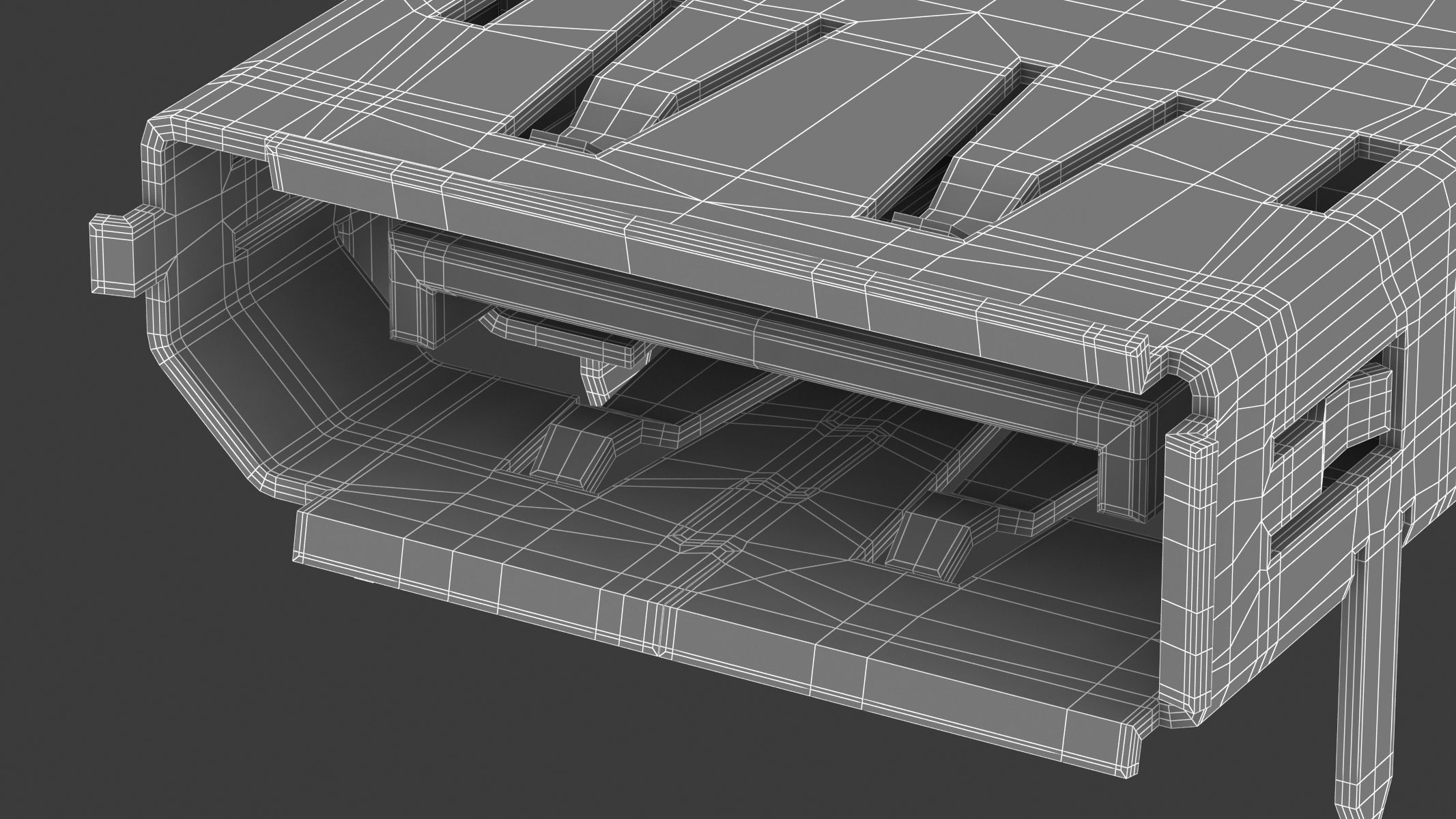 Displayport Female 3D model_8