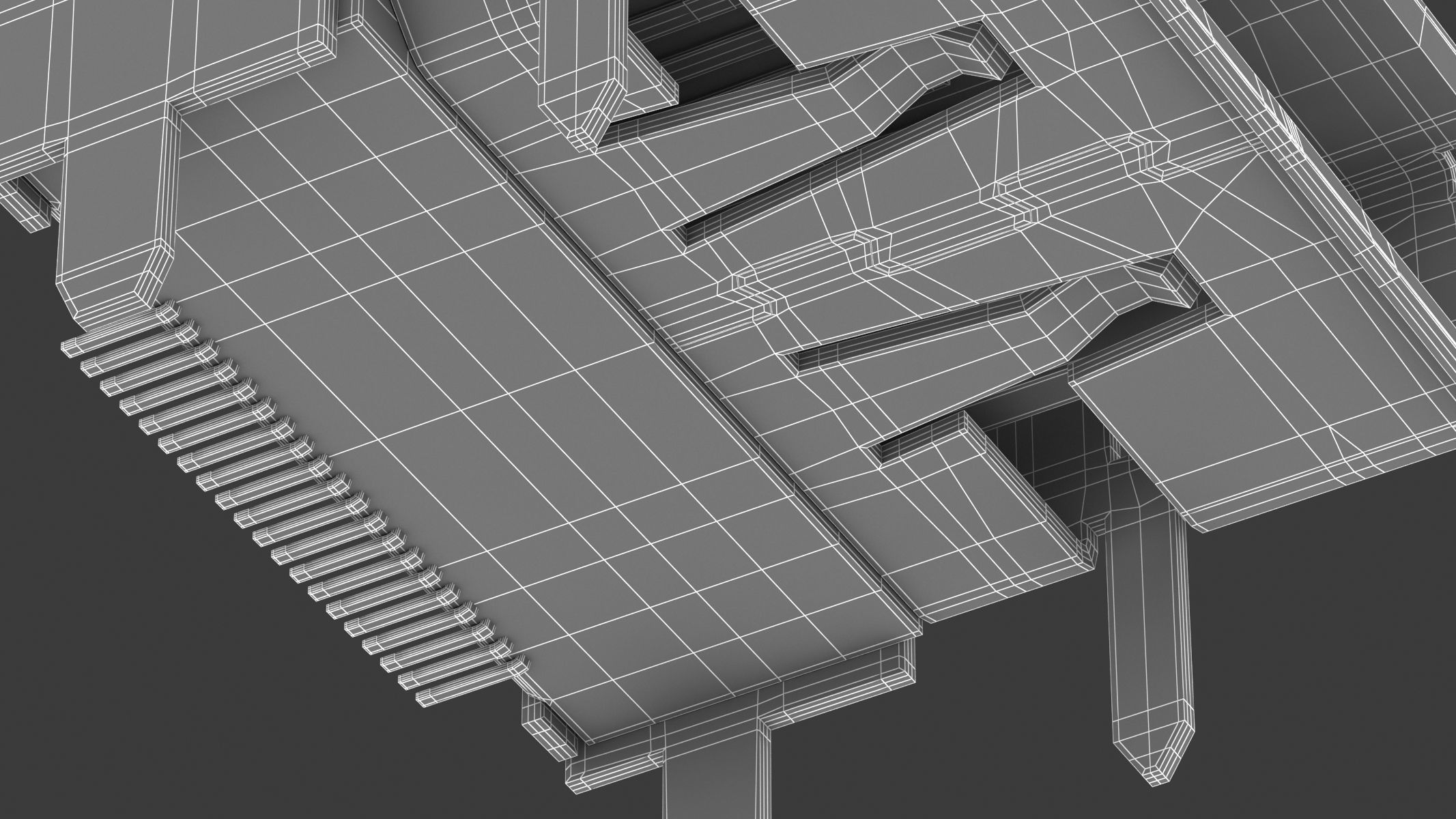 Displayport Female 3D model_9