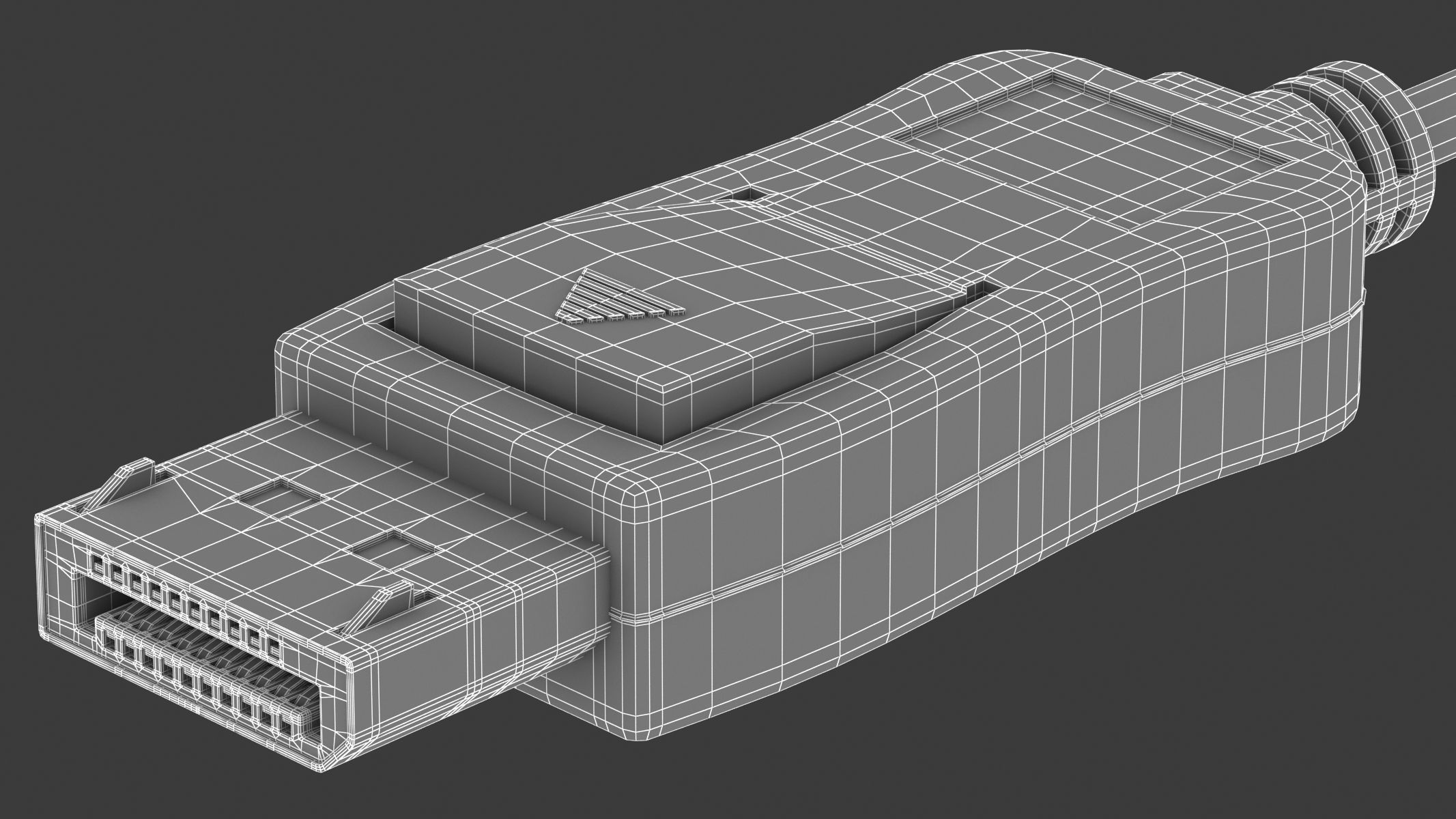 Displayport Male 3D model_7