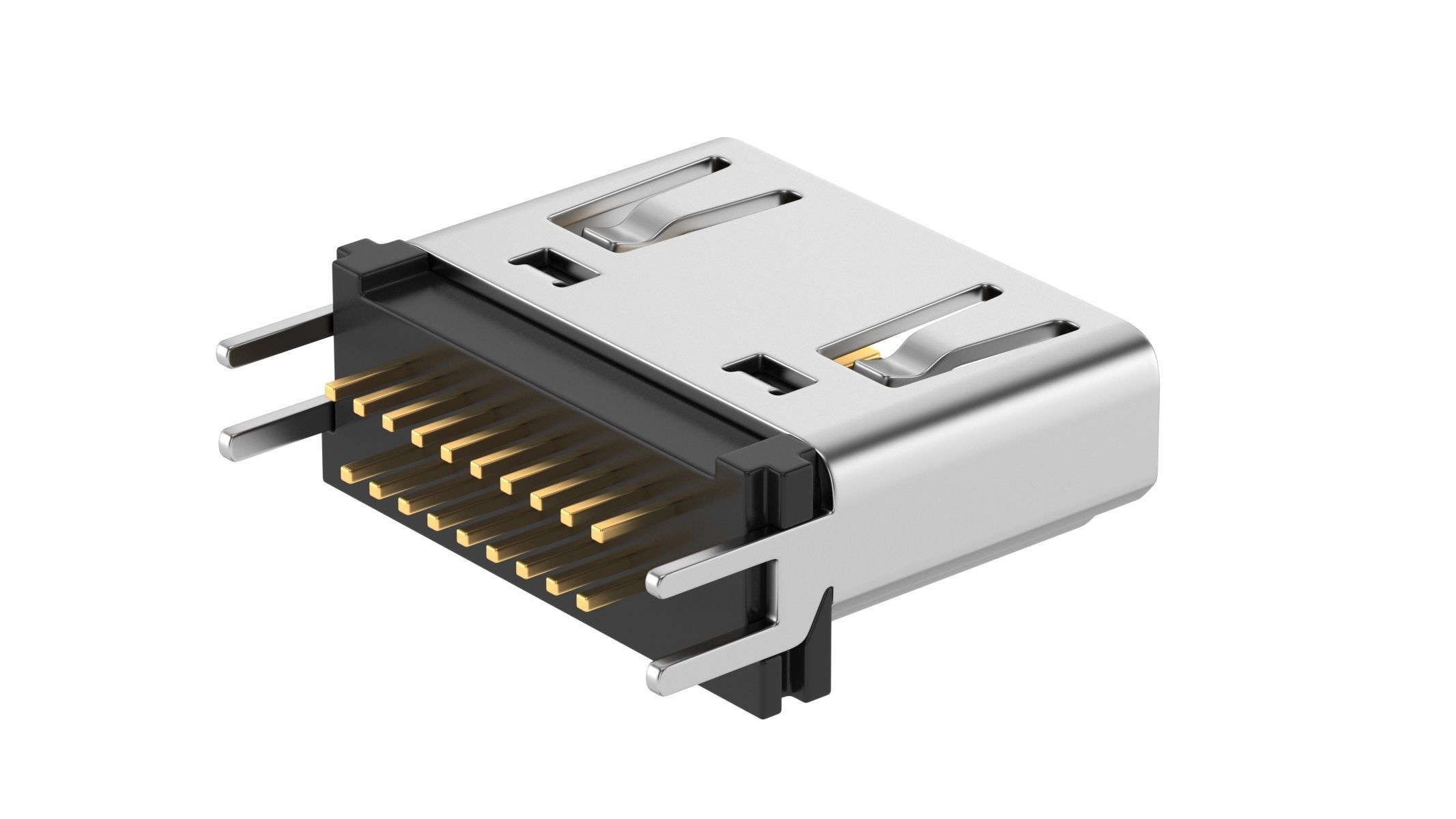 HDMI Type A Female 3D model_1