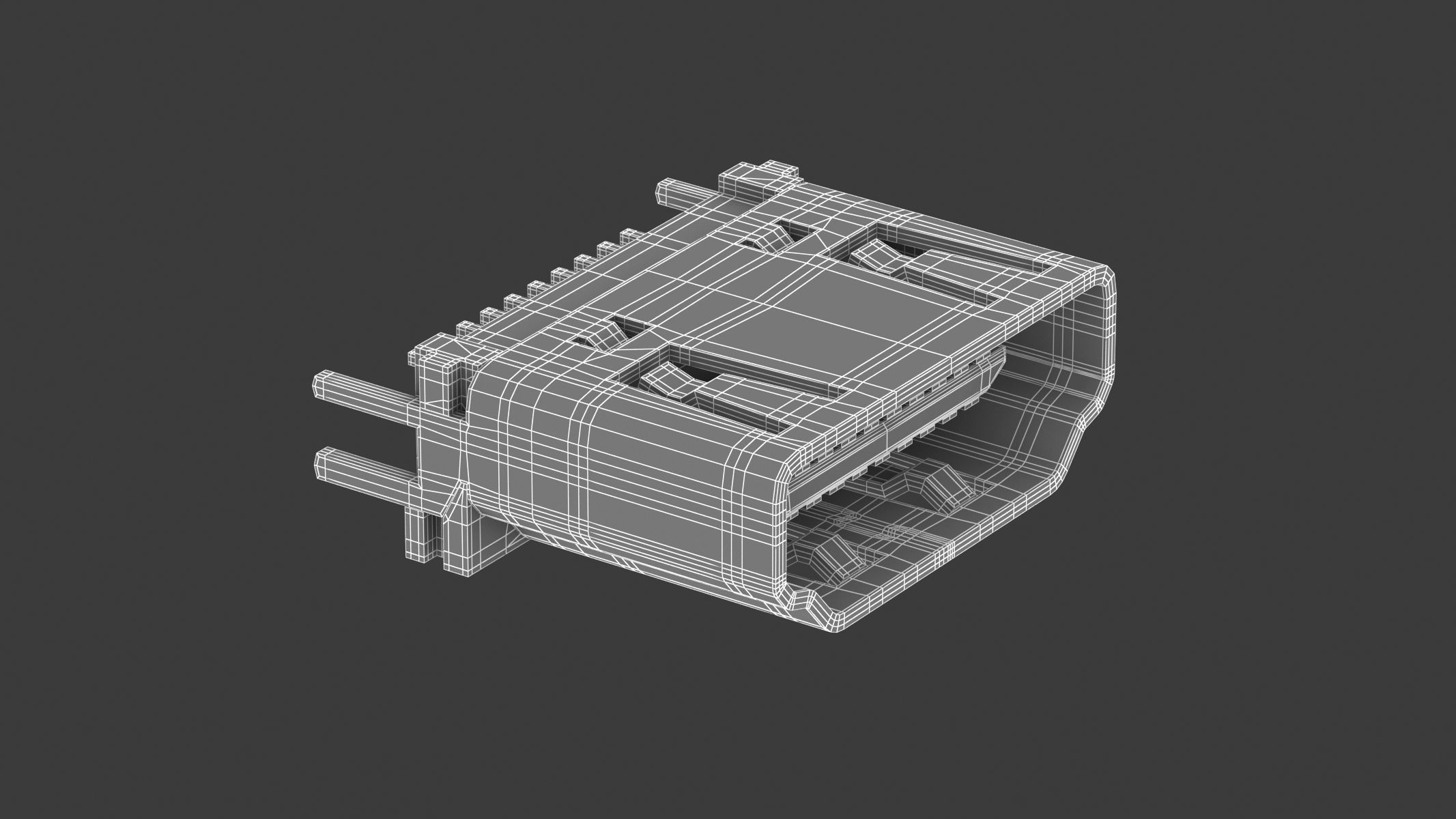 HDMI Type A Female 3D model_5