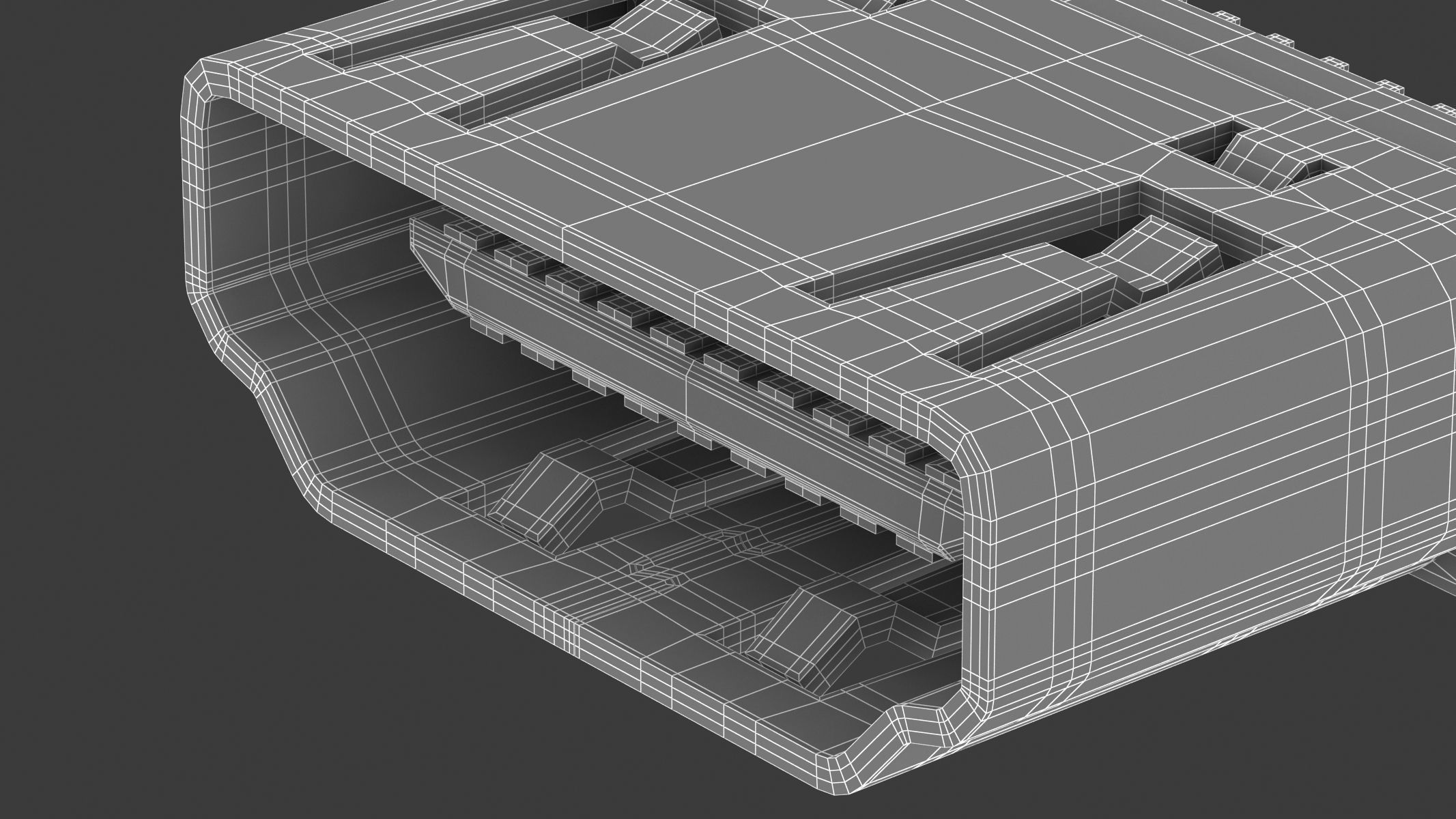 HDMI Type A Female 3D model_7
