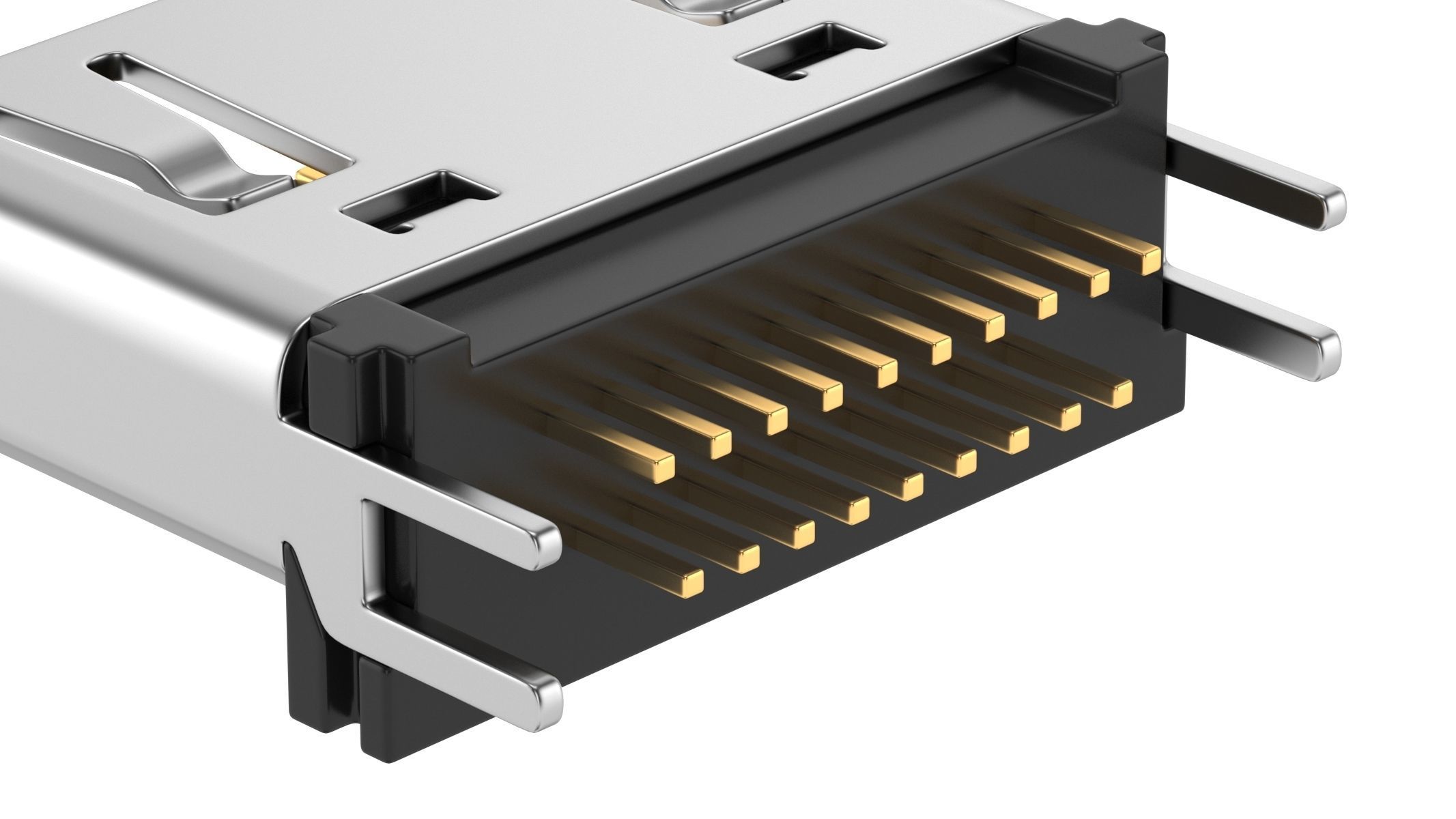 HDMI Type A Female 3D model_2