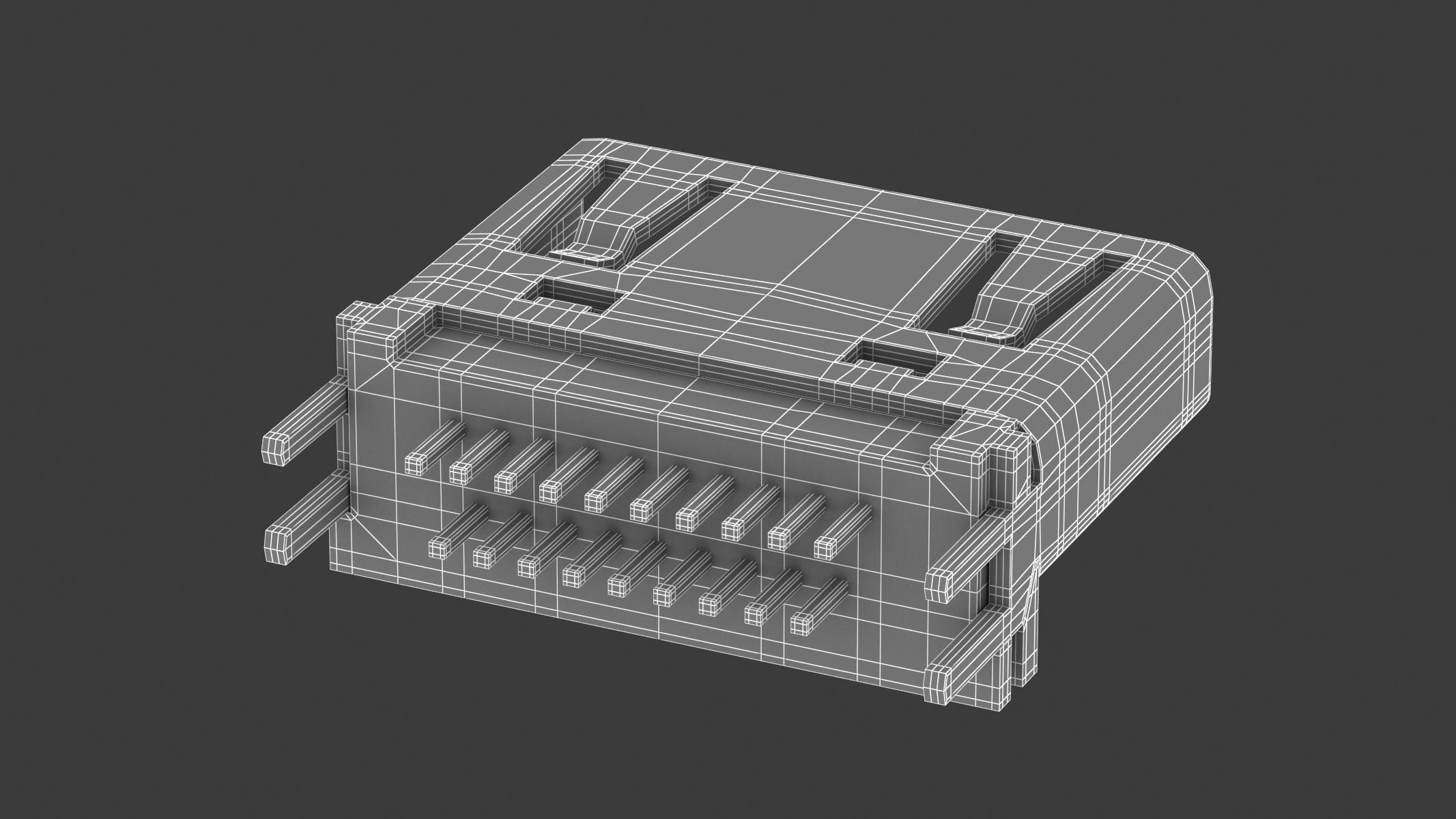 HDMI Type A Female 3D model_6
