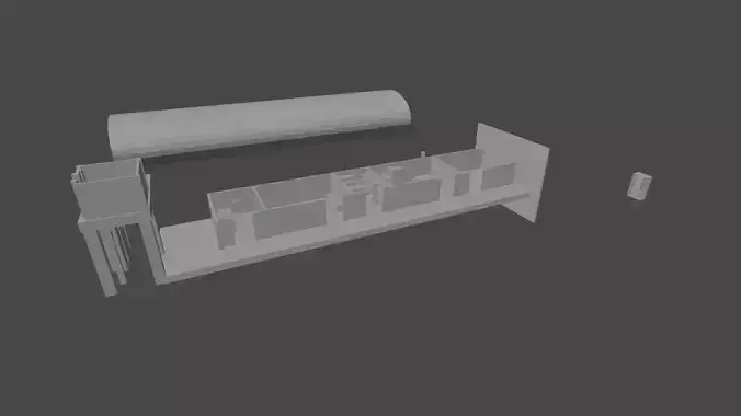 underground shelter in the shape of a cylinder