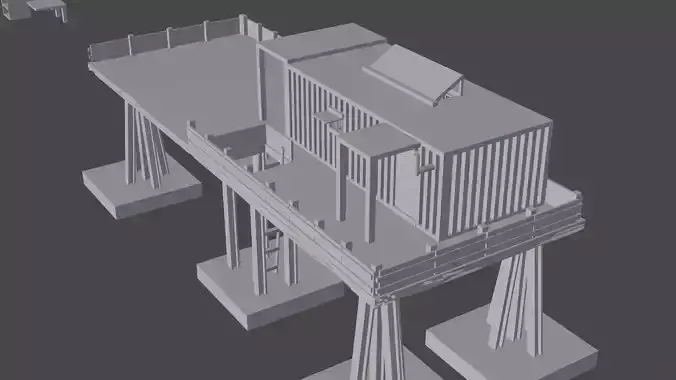 Shelter wooden structure