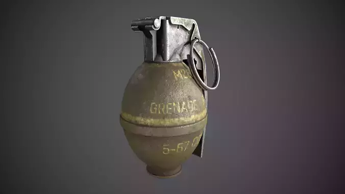 M26 GRENADE LOW POLY Low-poly 3D model
