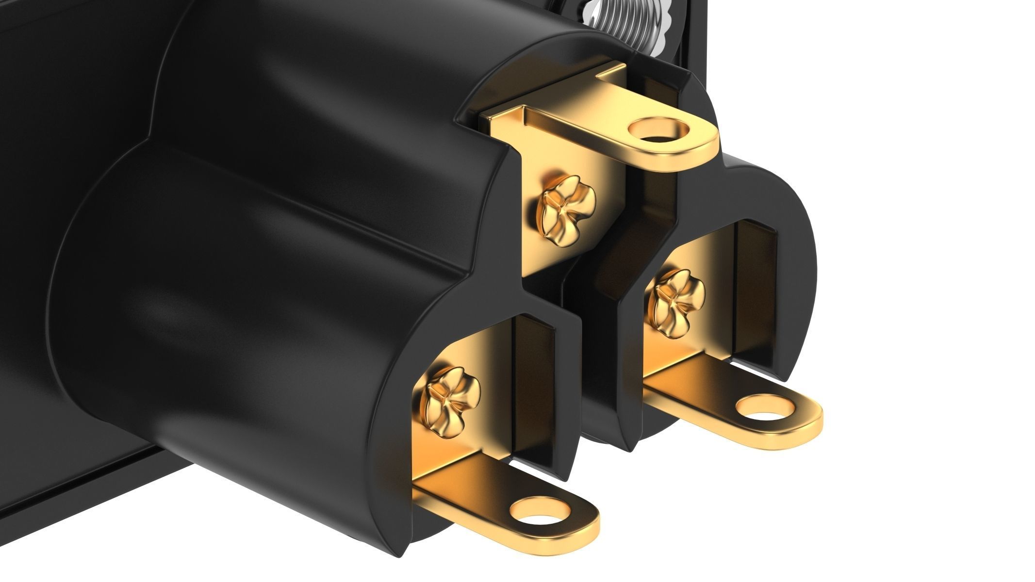 IEC 320 C6 Female 3D model_2