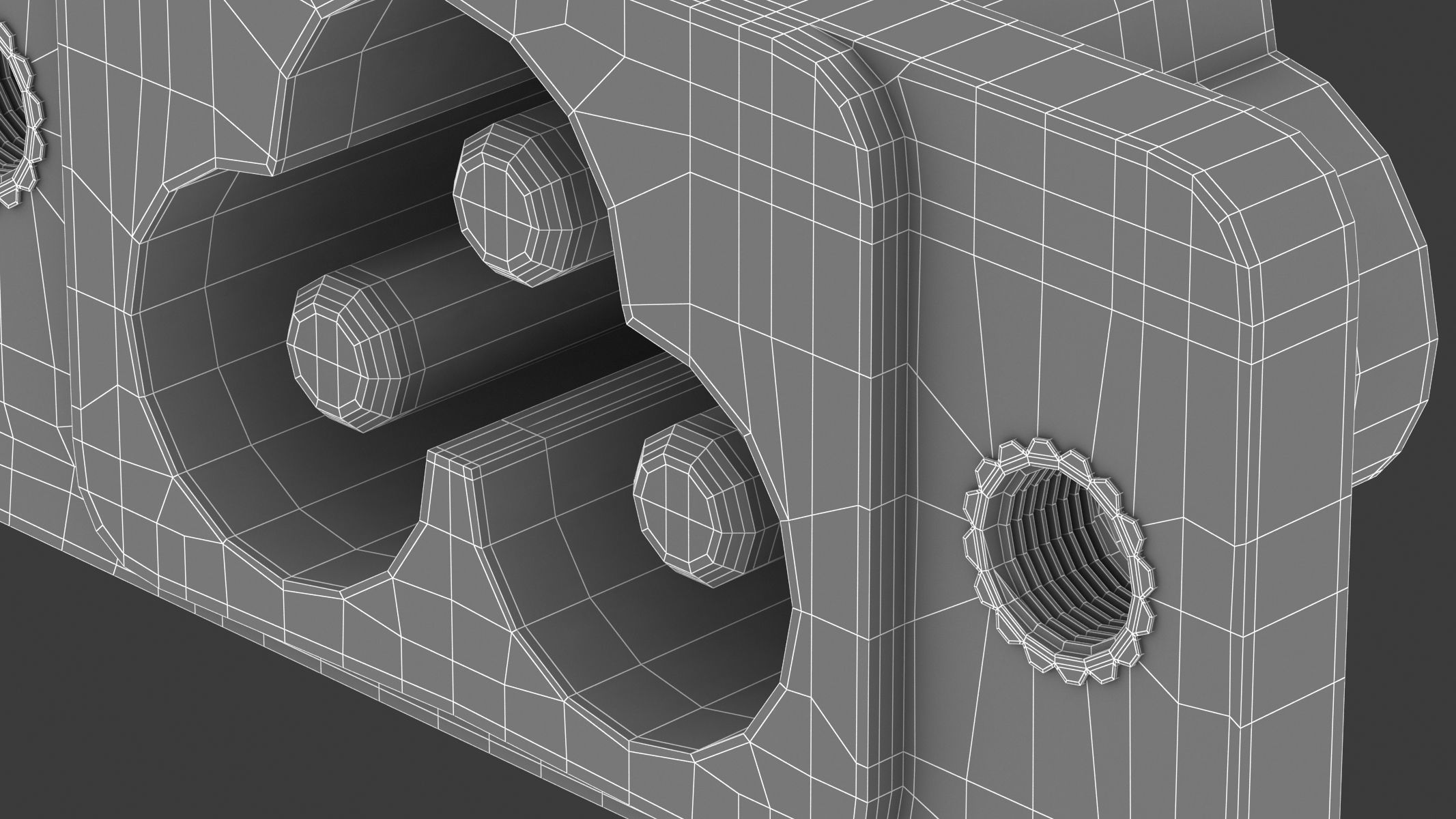 IEC 320 C6 Female 3D model_8