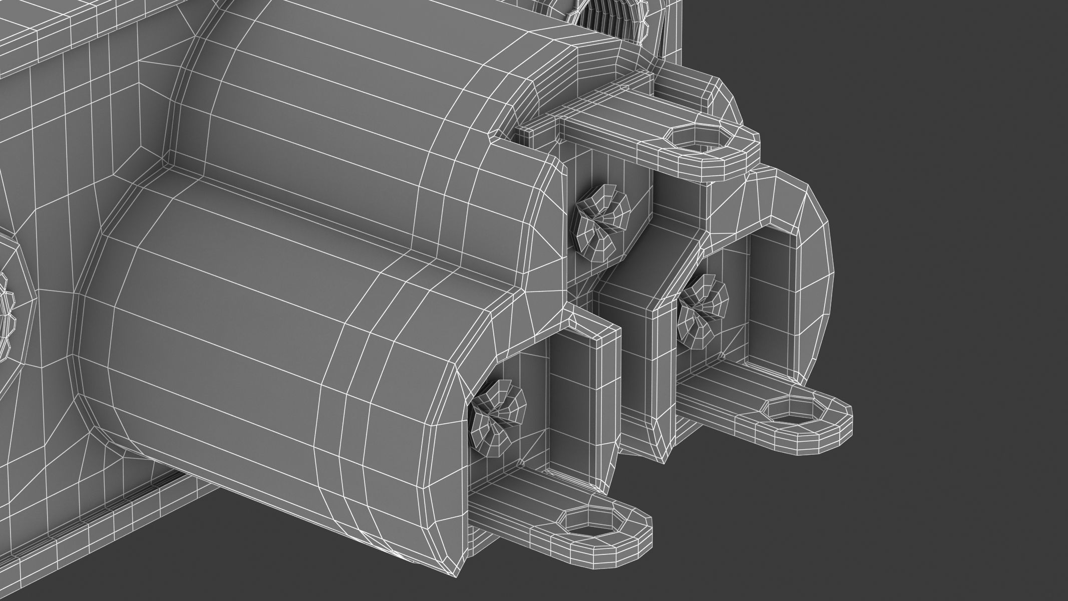 IEC 320 C6 Female 3D model_7